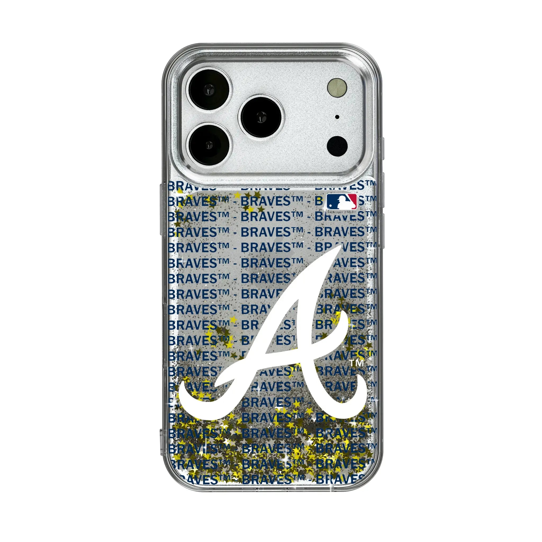 Atlanta Braves Text Backdrop Glitter Phone Case