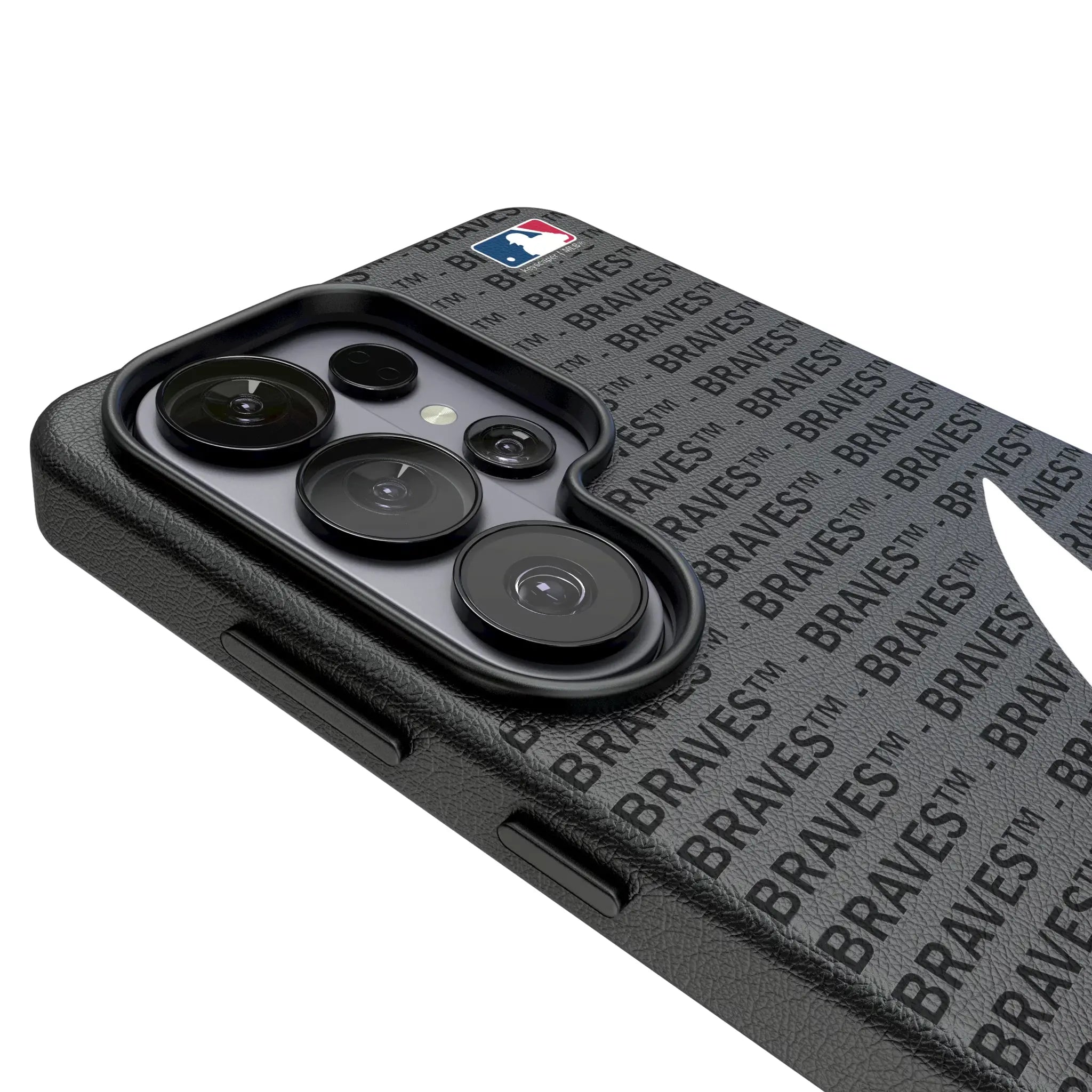 Atlanta Braves Text Backdrop MagSafe Compatible Phone Case for Samsung Galaxy