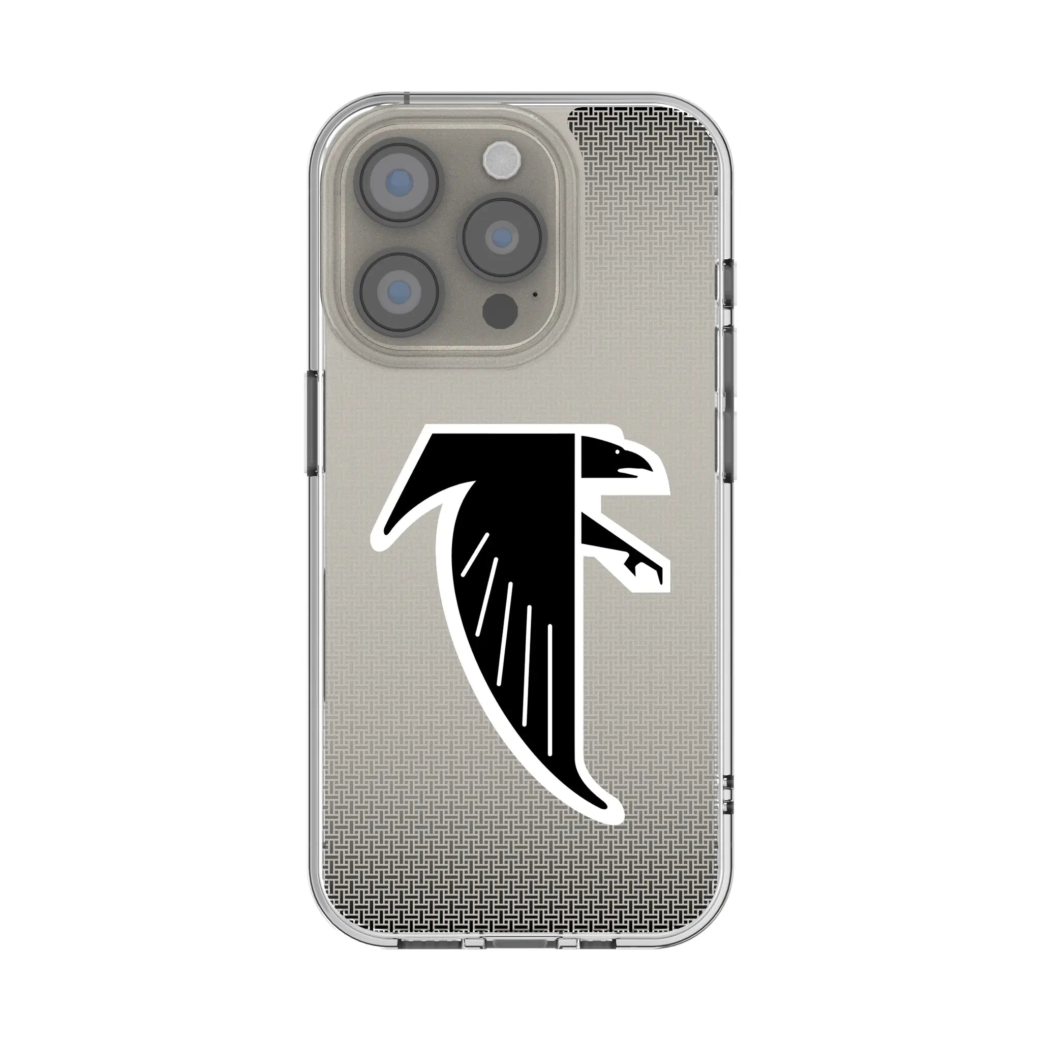 Atlanta Falcons Classic Linen Clear Phone Case for Apple iPhone