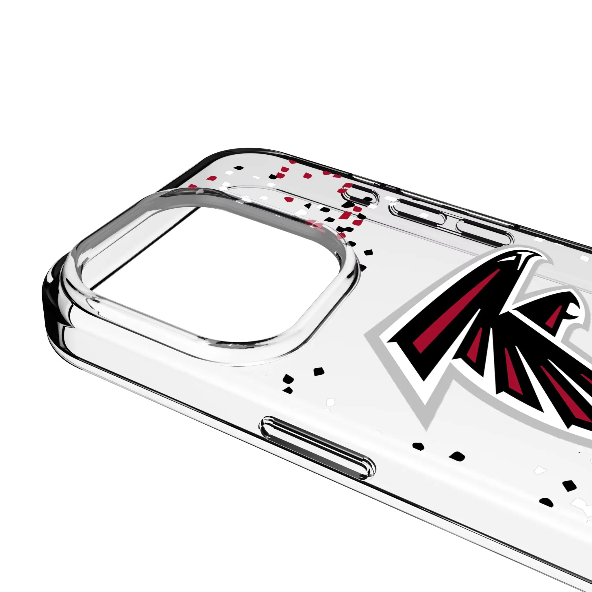 Atlanta Falcons Confetti Clear Phone Case for Apple iPhone