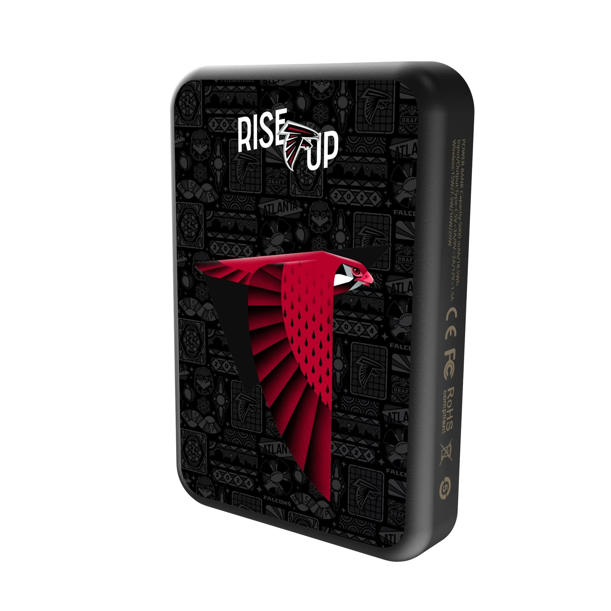 Atlanta Falcons 2024 Illustrated Limited Edition Wireless Mag Power Bank - Sports Gifts, Sports Memorabilia, Sports Collectibles, Fan Shop
