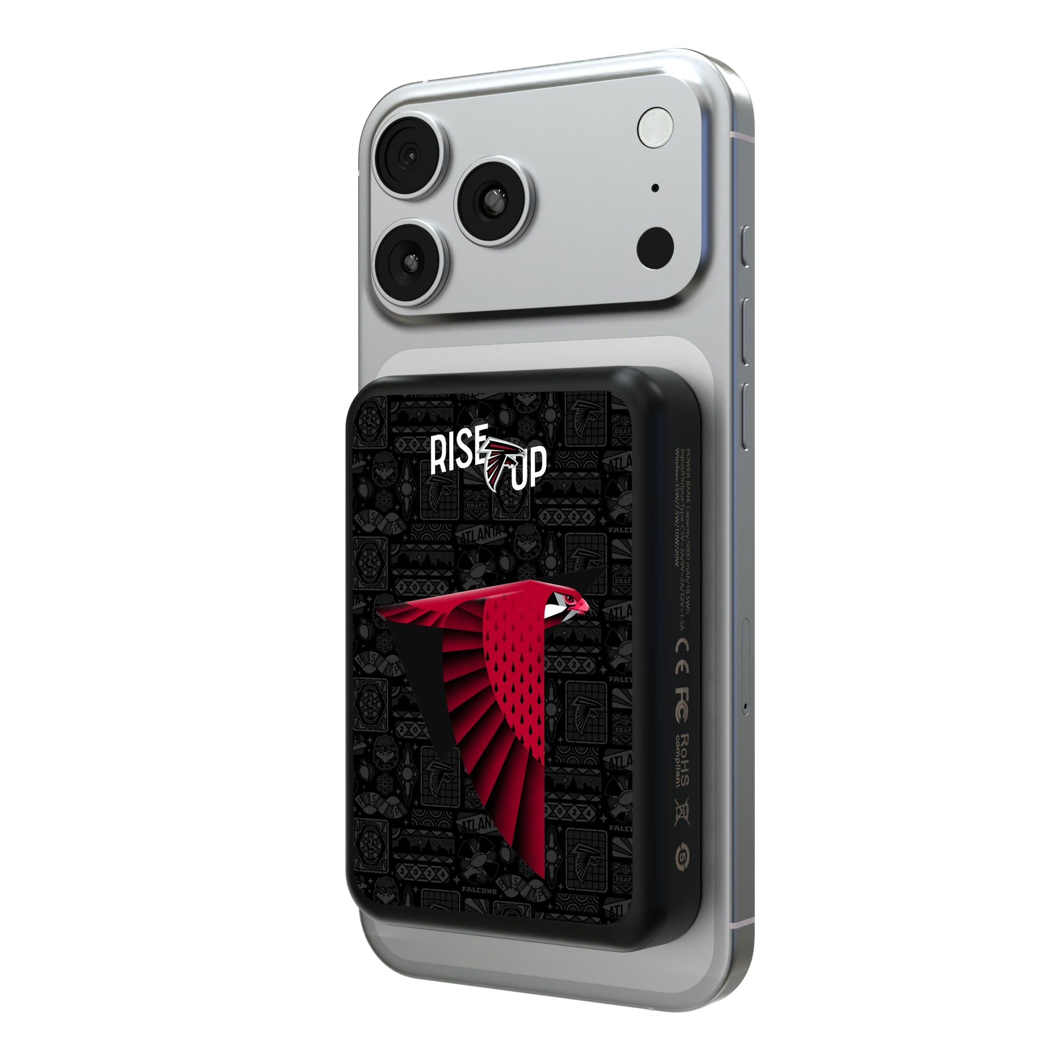 Atlanta Falcons 2024 Illustrated Limited Edition Wireless Mag Power Bank - Sports Gifts, Sports Memorabilia, Sports Collectibles, Fan Shop