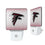 Atlanta Falcons Linen Night Light 2-Pack