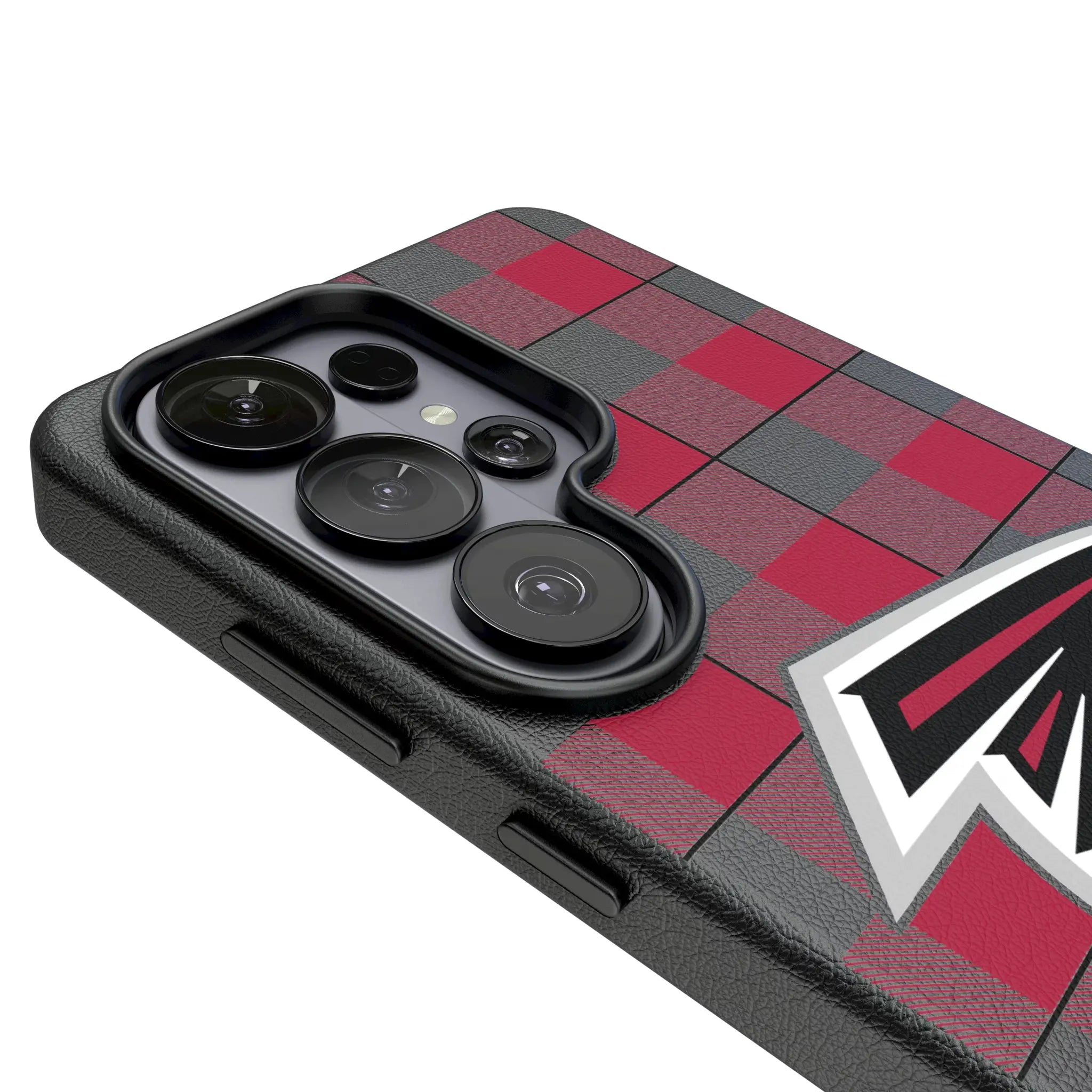 Atlanta Falcons Plaid MagSafe Compatible Phone Case for Samsung Galaxy