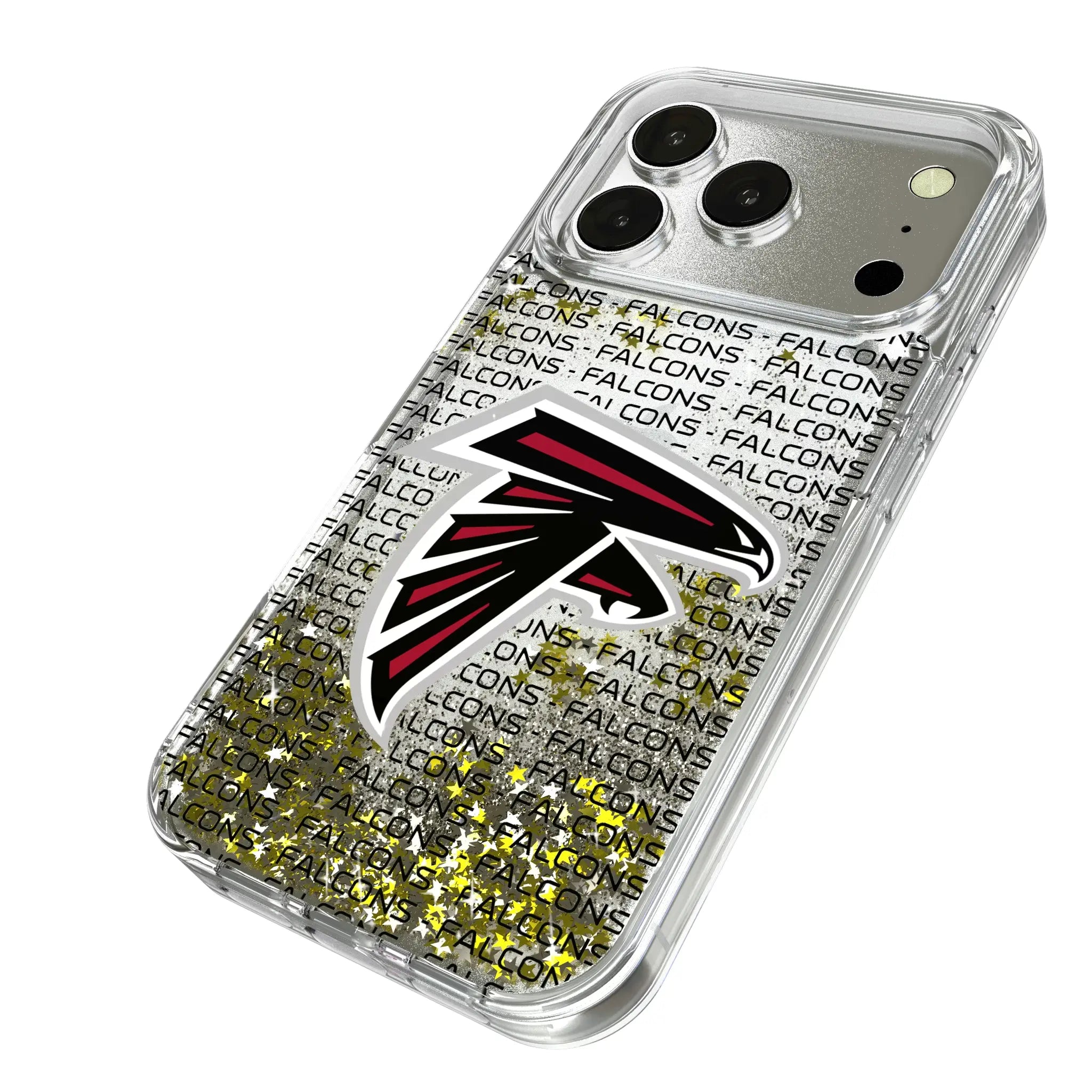 Atlanta Falcons Text Backdrop Glitter Phone Case