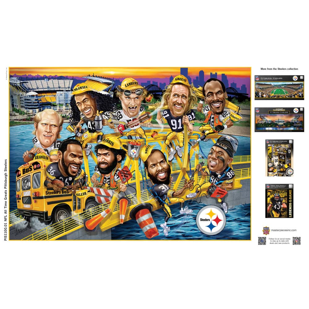 Pittsburgh Steelers Legends 500 Piece Jigsaw Puzzle - Sports Gifts, Sports Memorabilia, Sports Collectibles, Fan Shop