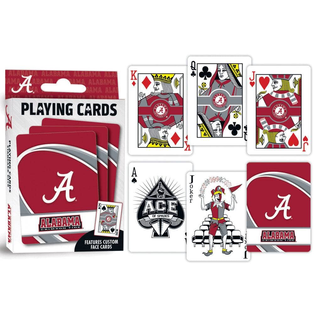 Alabama Crimson Tide 54-Card Playing Deck - Sports Gifts, Sports Memorabilia, Sports Collectibles, Fan Shop