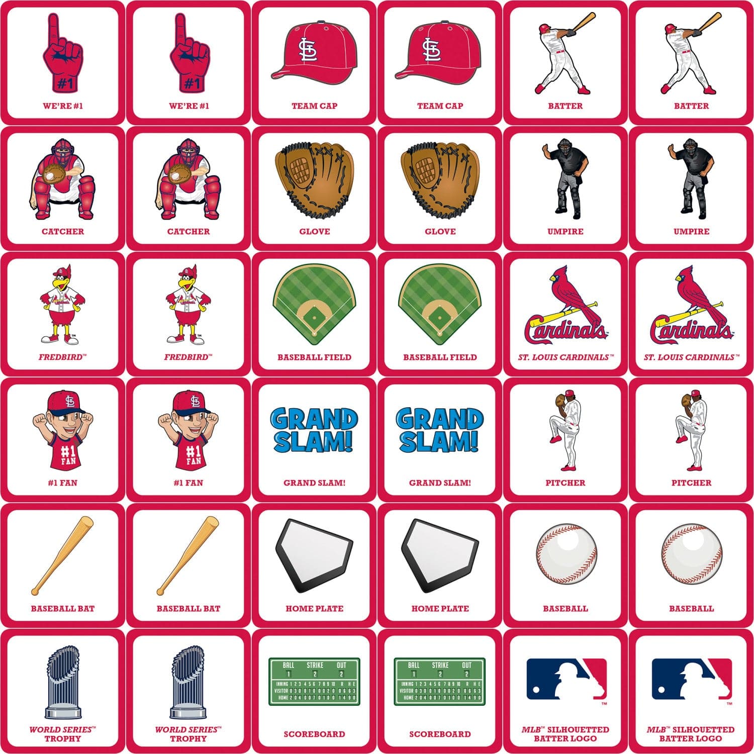 St. Louis Cardinals Memory Matching Game - Sports Gifts, Sports Memorabilia, Sports Collectibles, Fan Shop