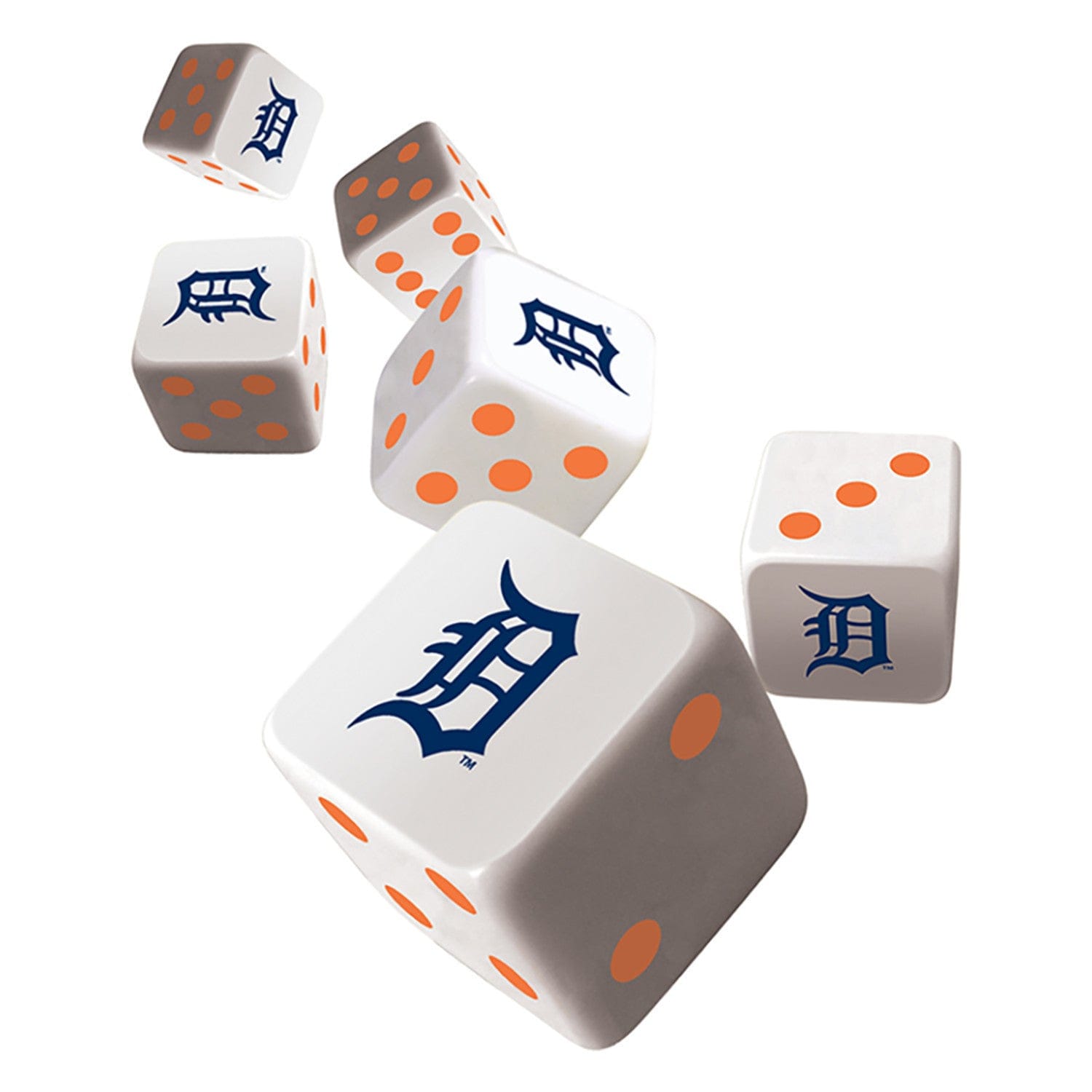Detroit Tigers Themed Dice Set - Sports Gifts, Sports Memorabilia, Sports Collectibles, Fan Shop
