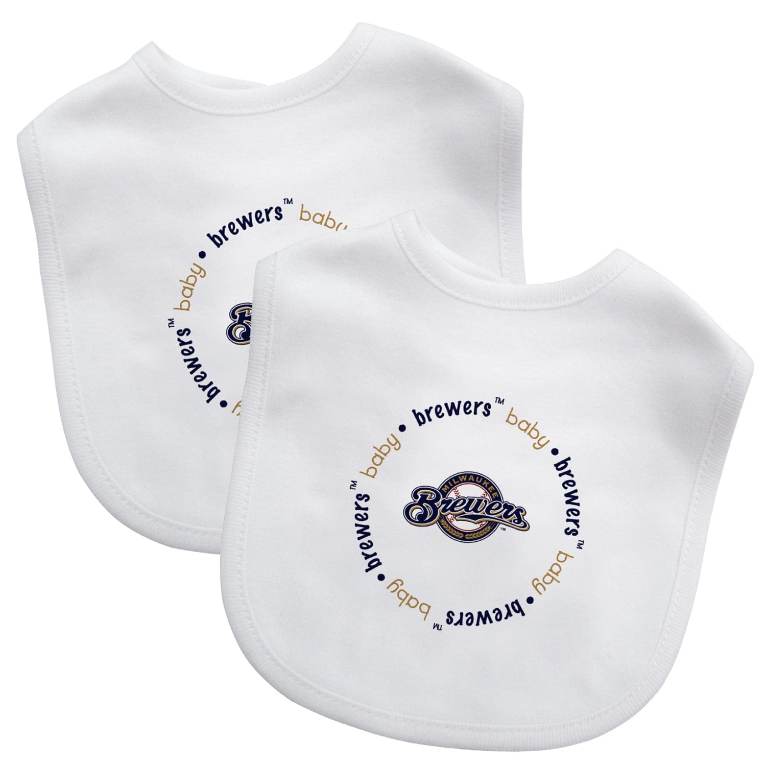 Milwaukee Brewers Baby Bibs 2-Pack - Sports Gifts, Sports Memorabilia, Sports Collectibles, Fan Shop