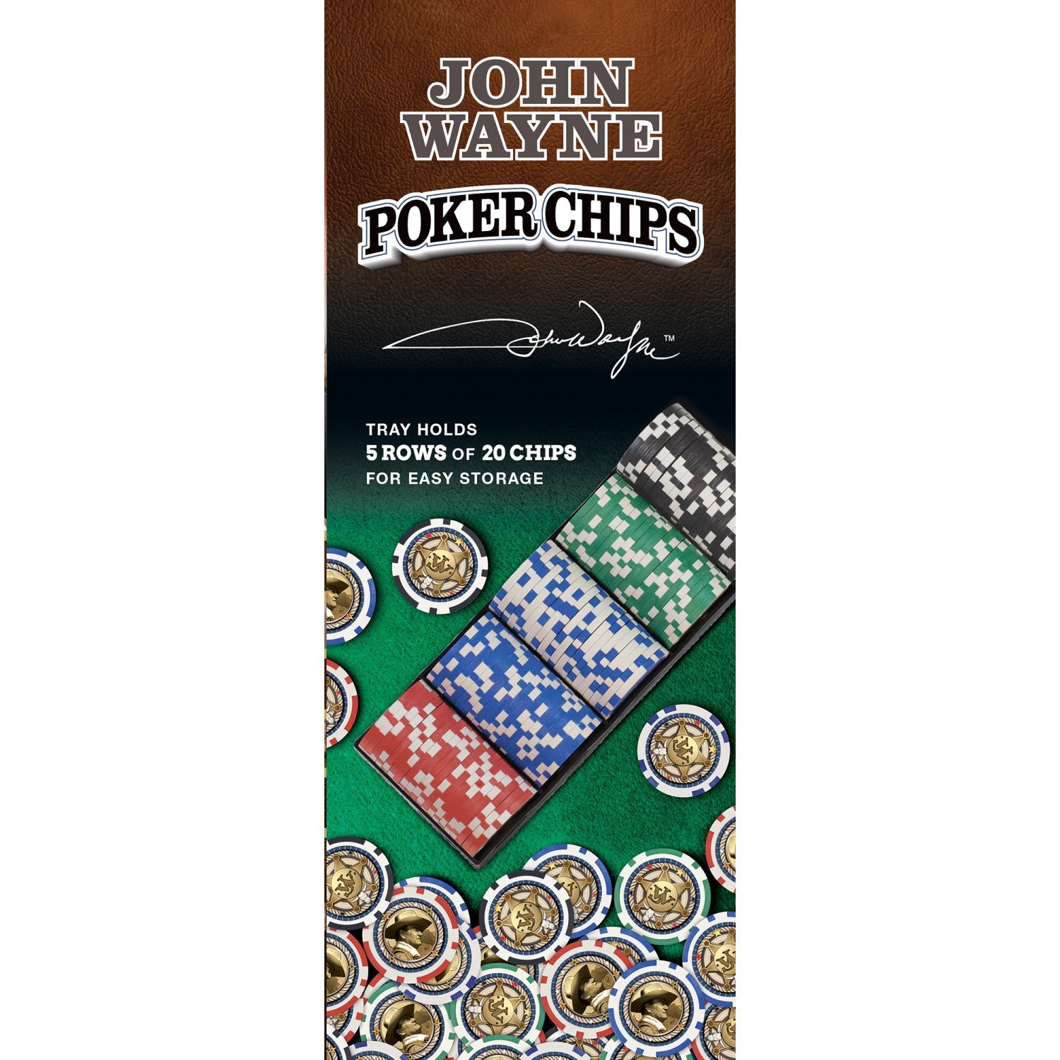 John Wayne 100 Piece Poker Chips - 757 Sports Collectibles
