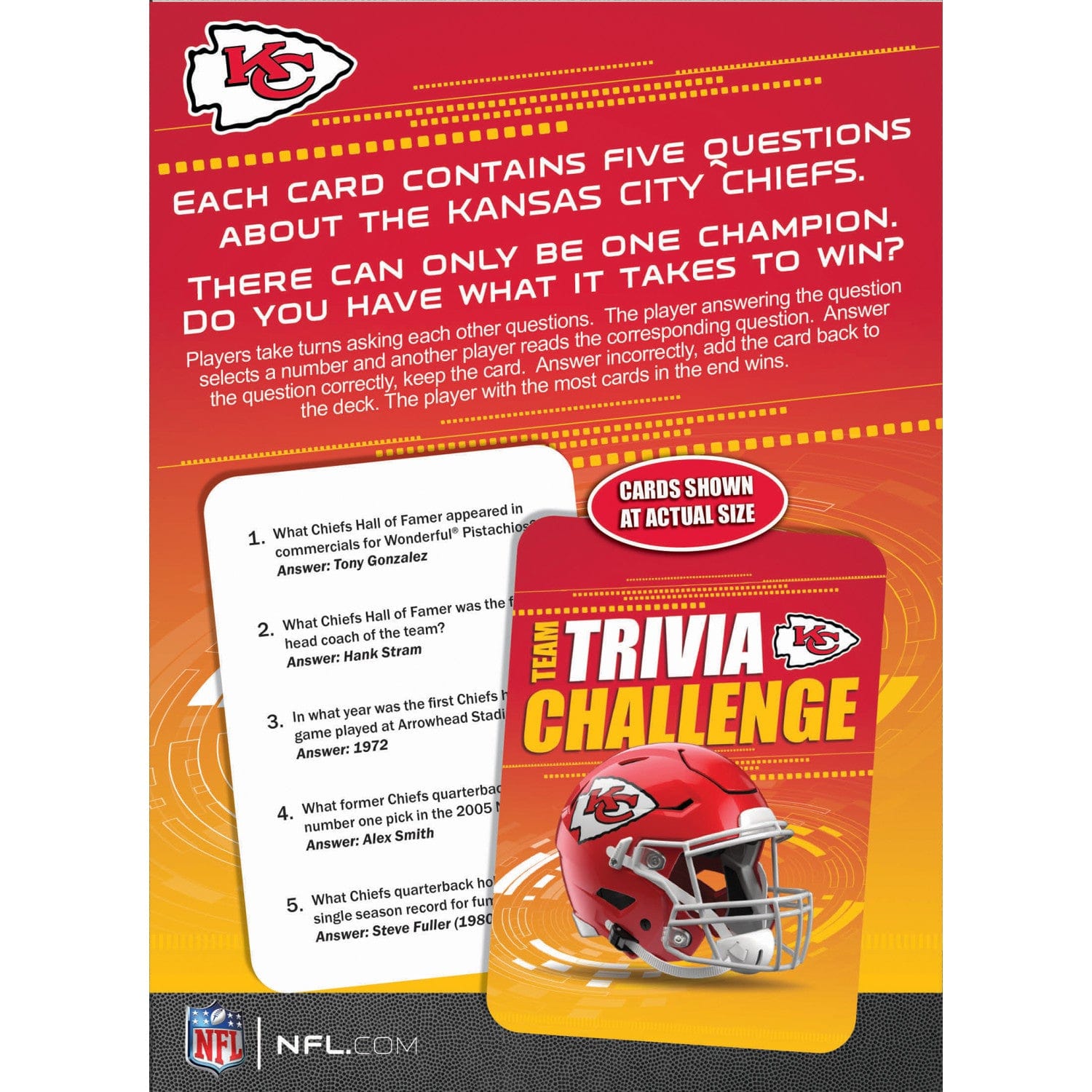 Kansas City Chiefs Trivia Challenge: Test Your Knowledge of the Chiefs! - Sports Gifts, Sports Memorabilia, Sports Collectibles, Fan Shop