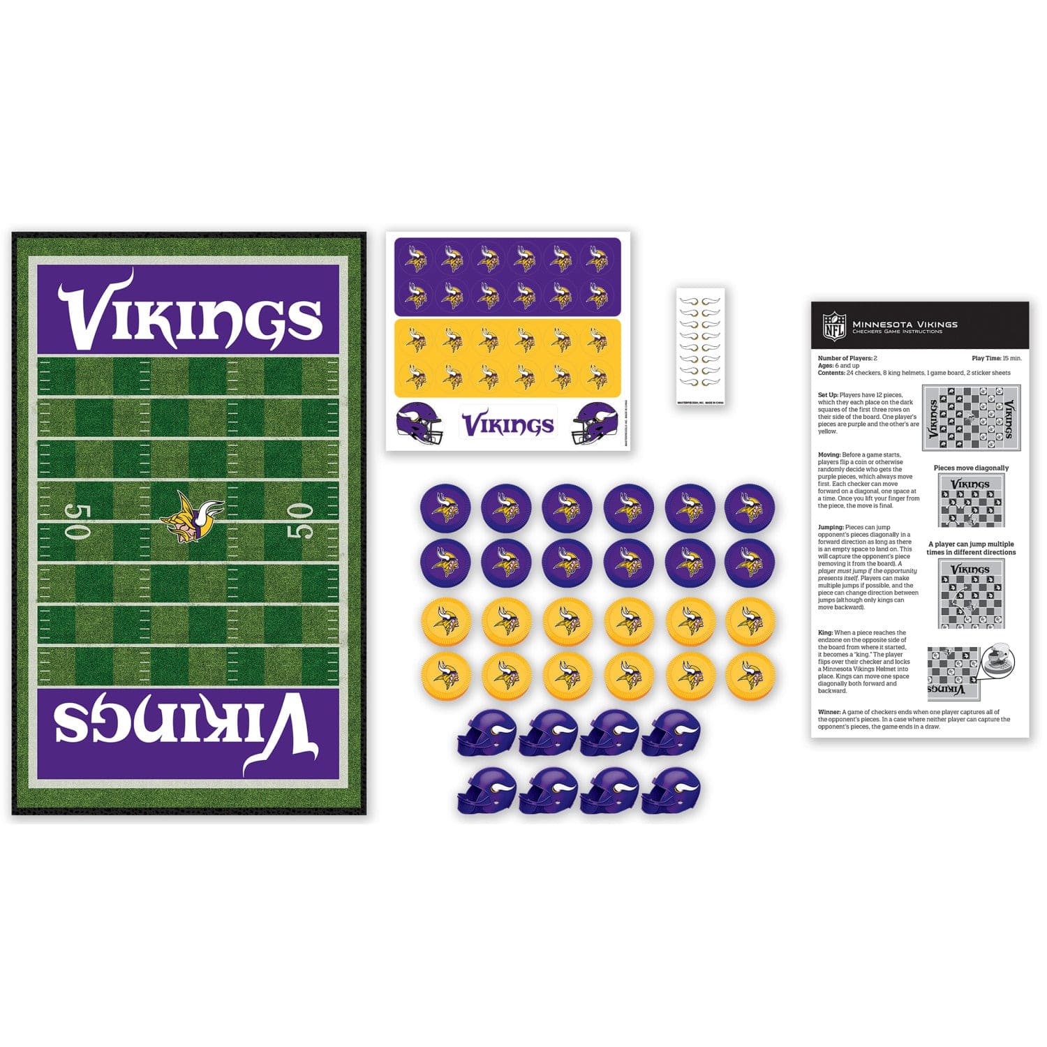 Minnesota Vikings Checkers Game