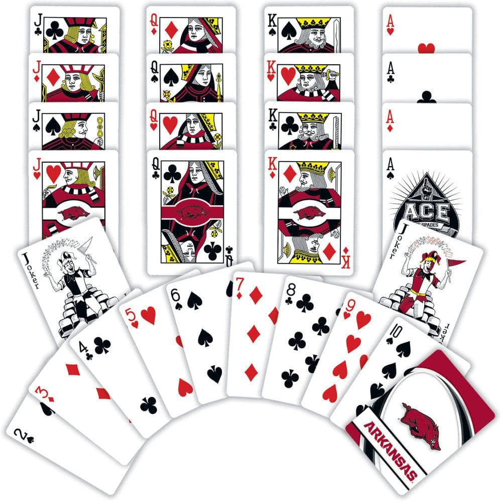 Arkansas Razorbacks 54-Card Playing Deck - Sports Gifts, Sports Memorabilia, Sports Collectibles, Fan Shop