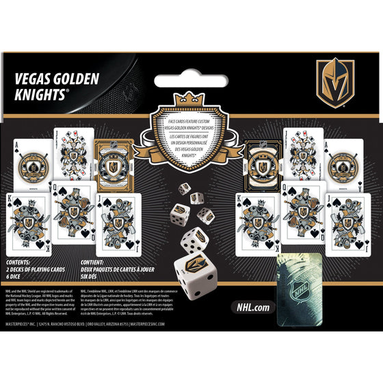 Las Vegas Golden Knights - 2-Pack Playing Cards & Dice Set - 757 Sports Collectibles