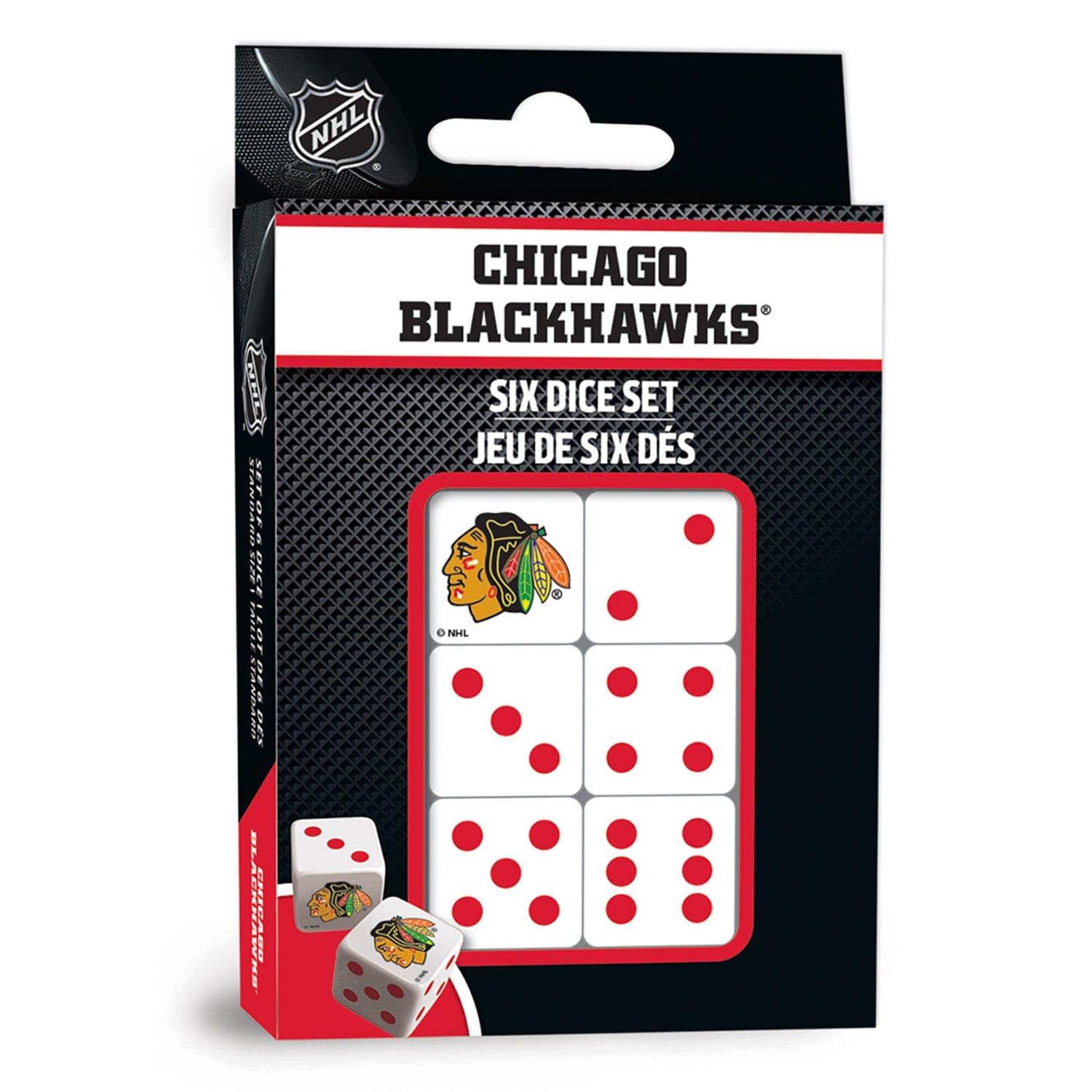Chicago Blackhawks Official Dice Set - Sports Gifts, Sports Memorabilia, Sports Collectibles, Fan Shop