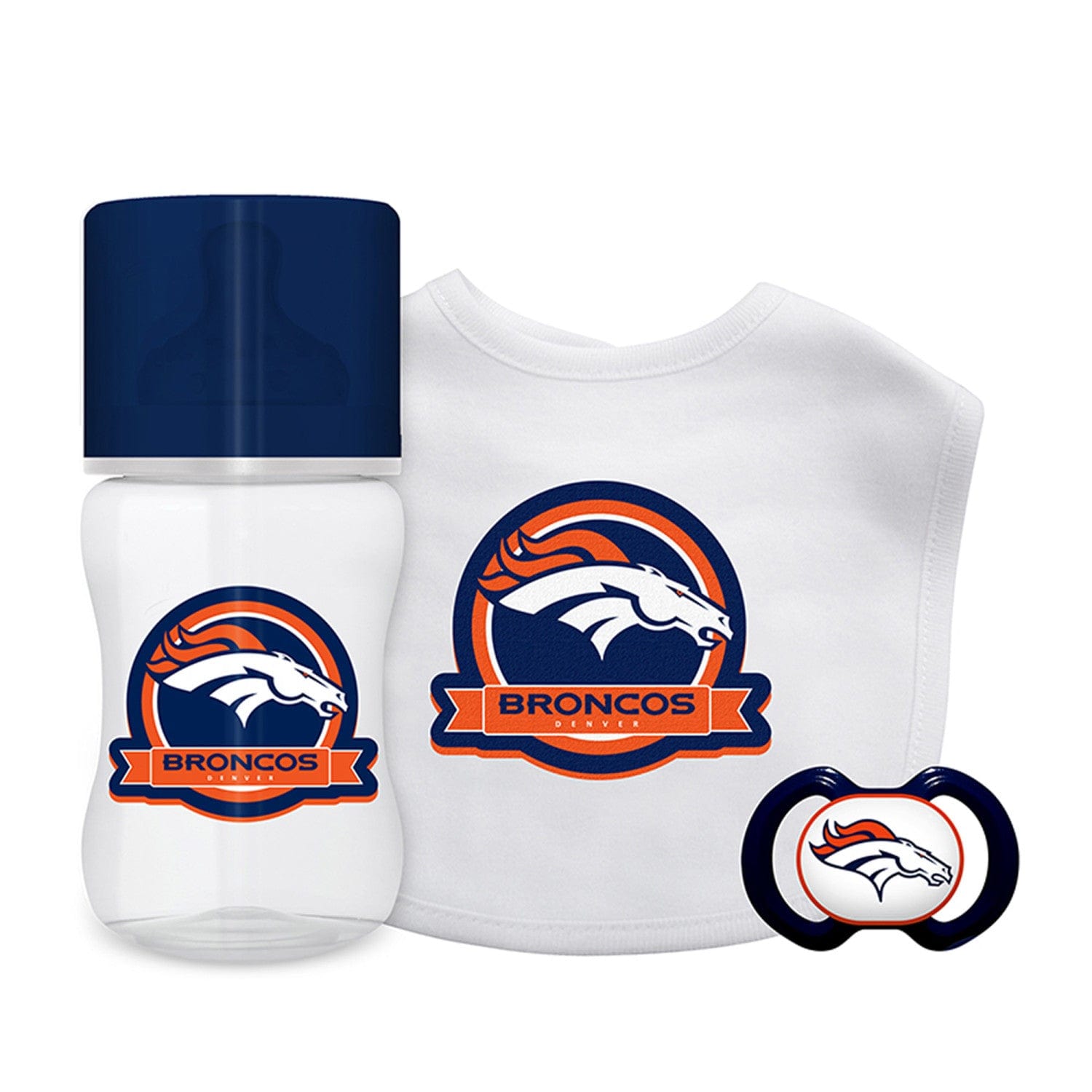 Denver Broncos 3-Piece Baby Gift Set - Sports Gifts, Sports Memorabilia, Sports Collectibles, Fan Shop