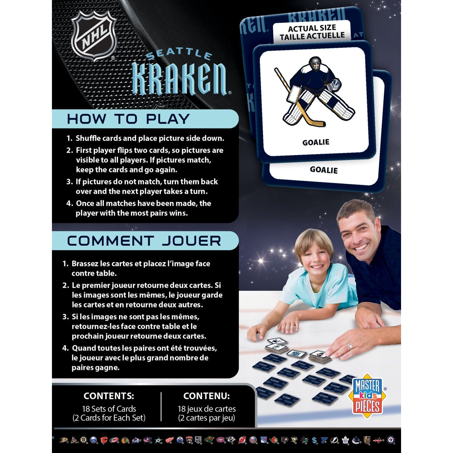 Seattle Kraken Memory Match Game - Sports Gifts, Sports Memorabilia, Sports Collectibles, Fan Shop