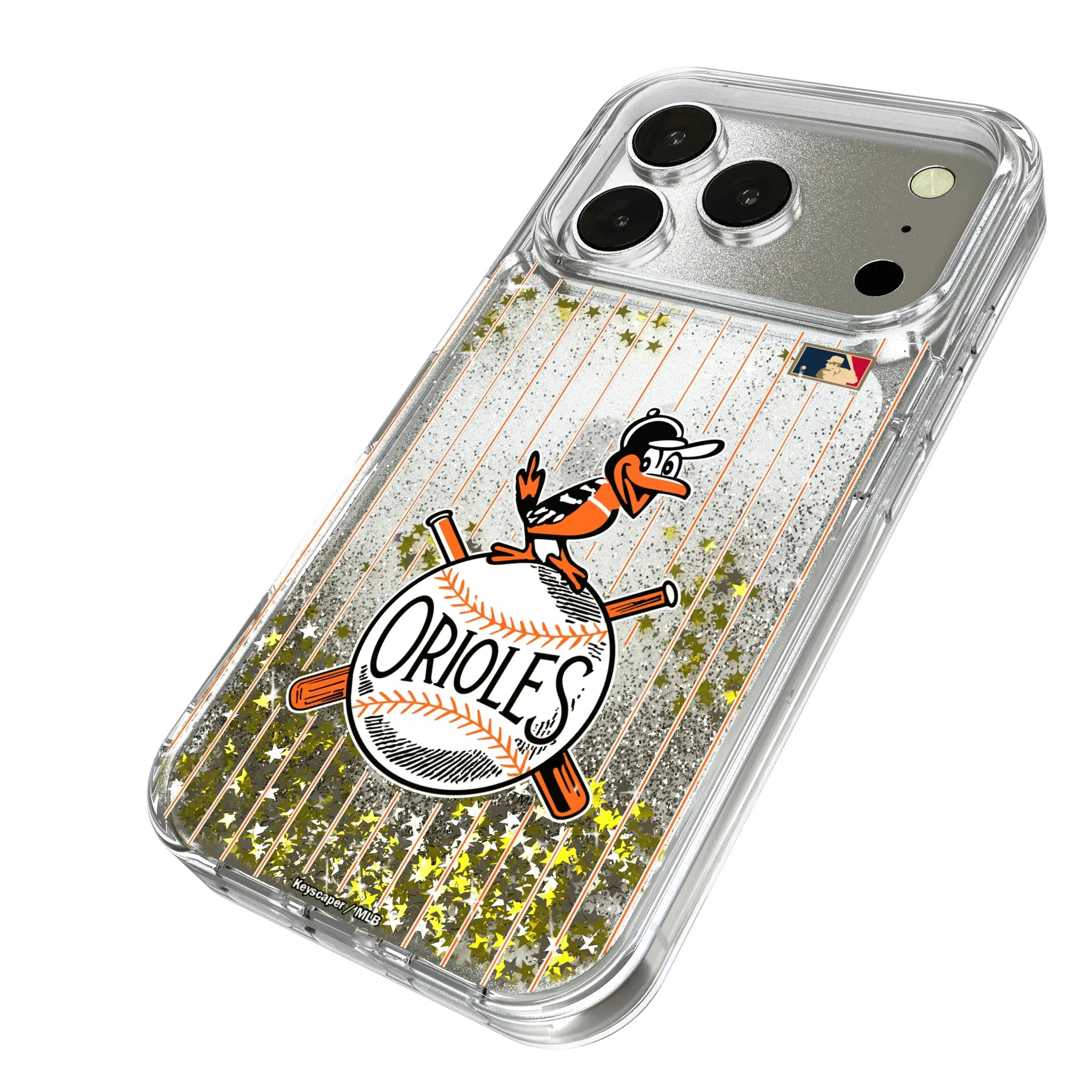 Baltimore Orioles 1954-1963 - Cooperstown Collection Pinstripe Glitter Phone Case