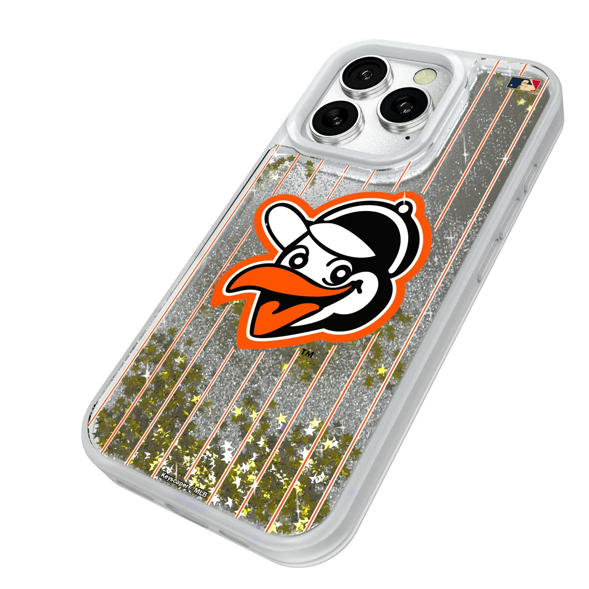 Baltimore Orioles 1955 - Cooperstown Collection Pinstripe Glitter Phone Case