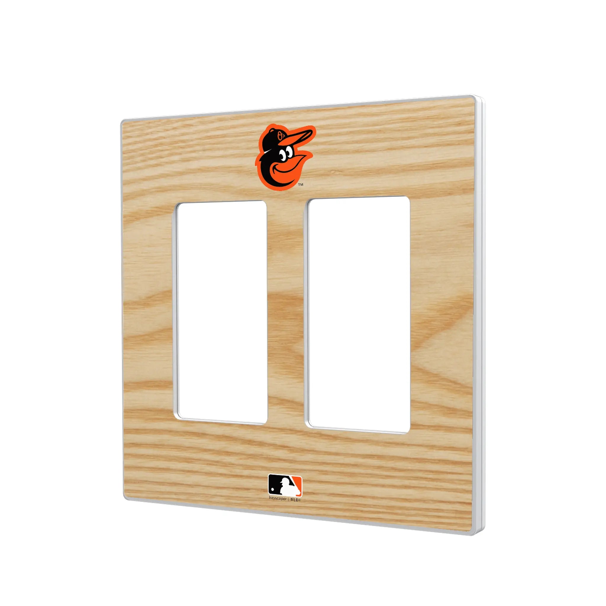 Baltimore Orioles Baseball Bat Hidden-Screw Light Switch Plate