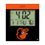 Baltimore Orioles Color Block Wall Clock