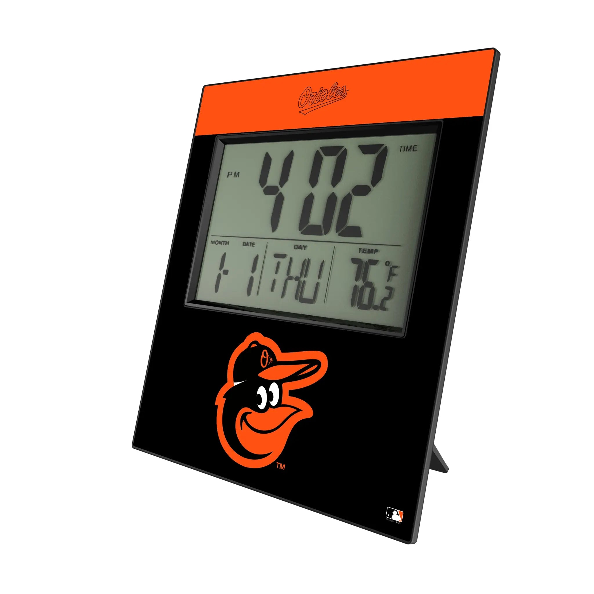 Baltimore Orioles Color Block Wall Clock