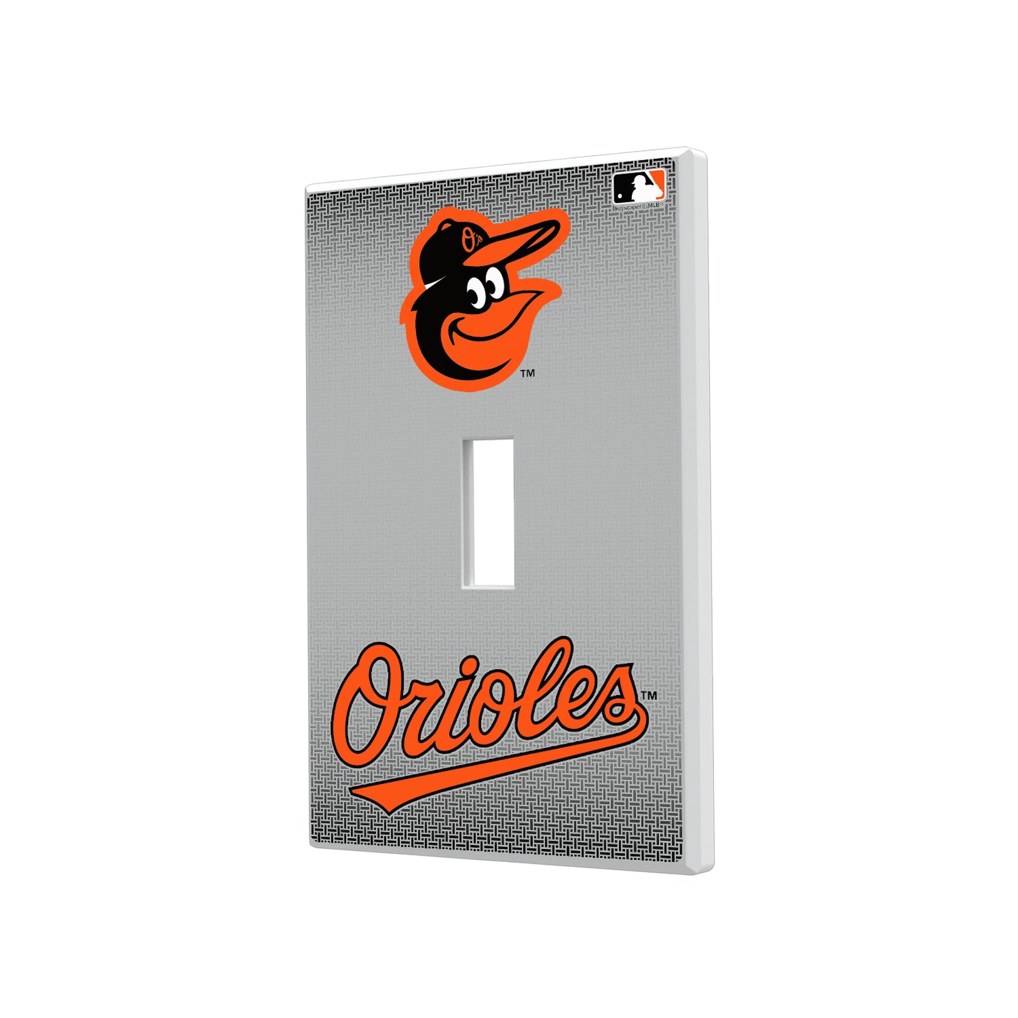 Baltimore Orioles Linen Hidden-Screw Light Switch Plate