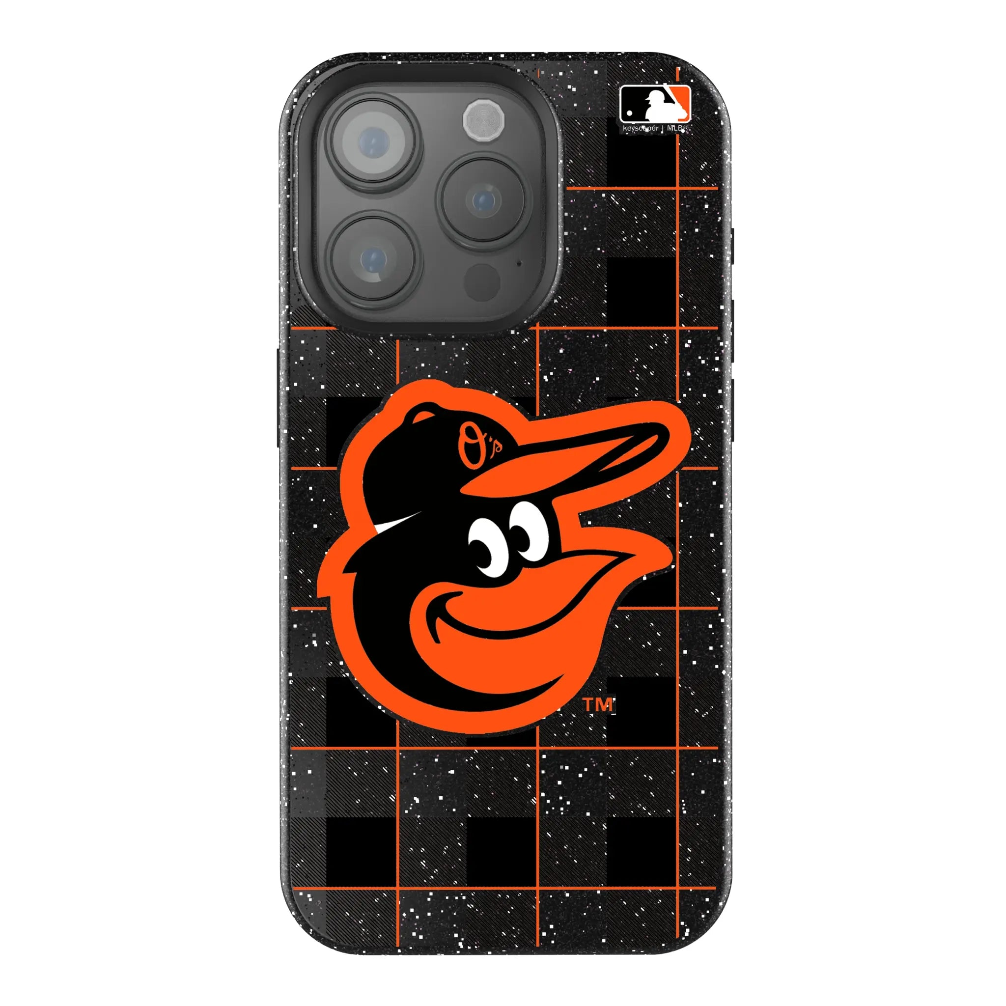 Baltimore Orioles Plaid Bling Phone Case