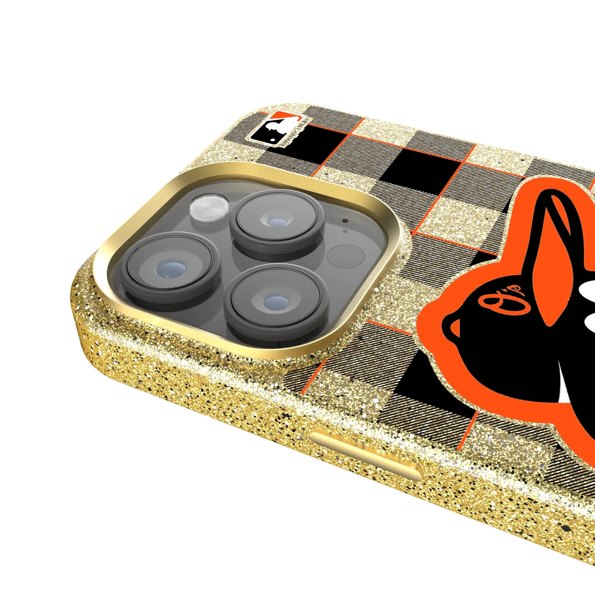 Baltimore Orioles Plaid Bling Phone Case