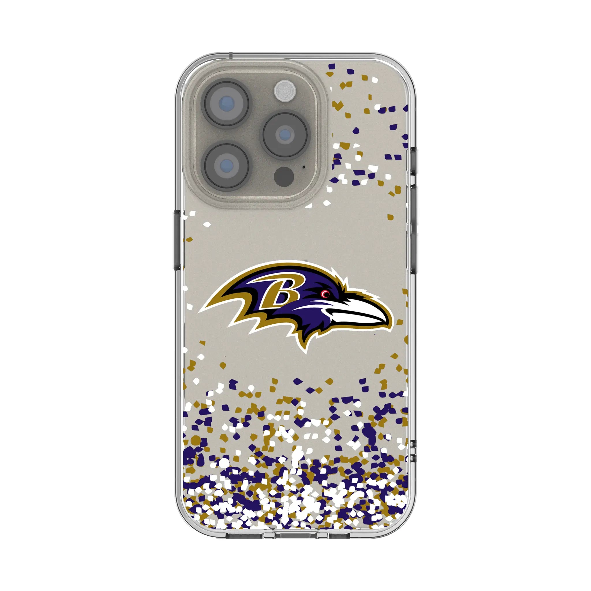 Baltimore Ravens Confetti Clear Phone Case for Apple iPhone