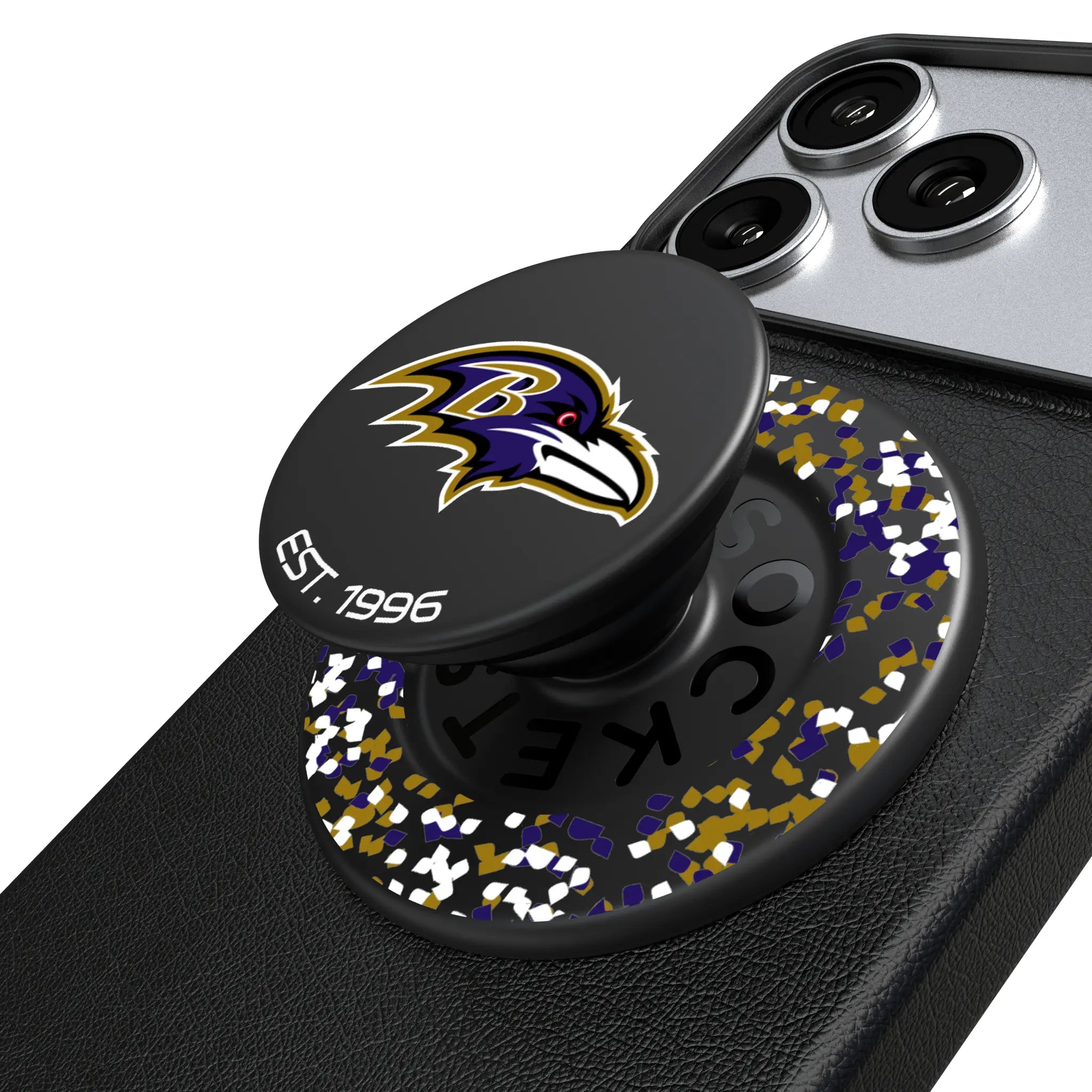 Baltimore Ravens Confetti PopSockets Magnetic Phone Grip and Stand