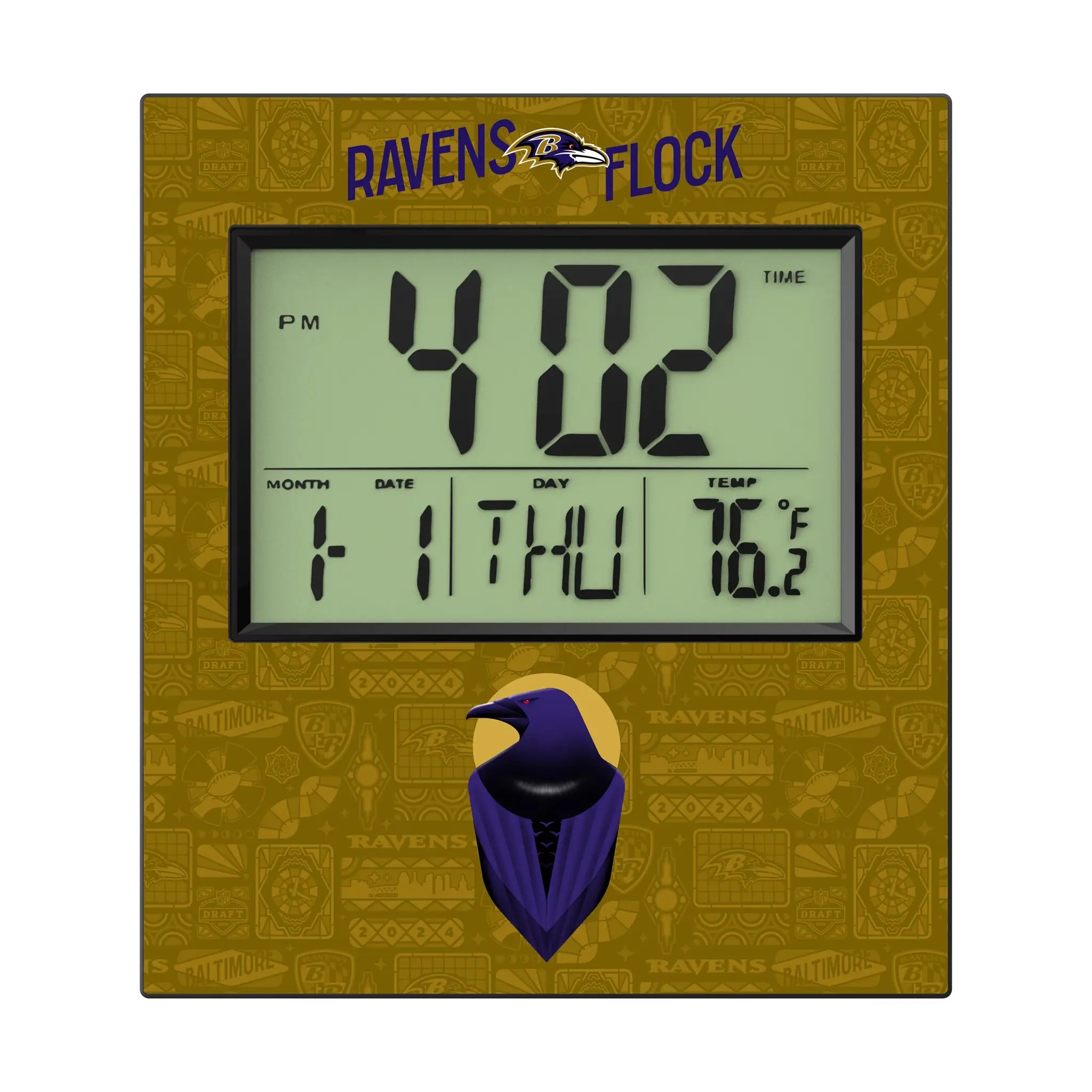 Baltimore Ravens 2024 Edition Wall Clock