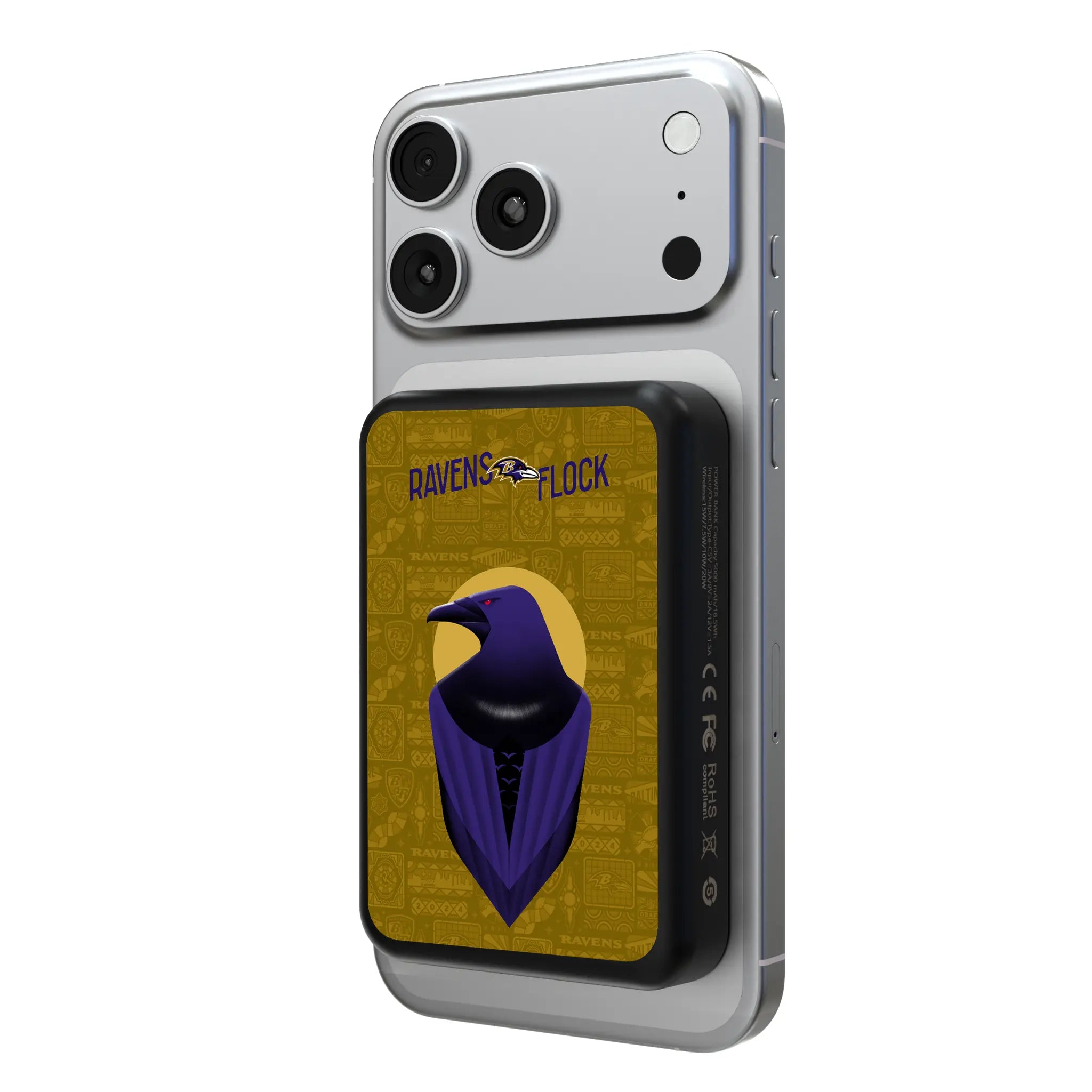 Baltimore Ravens 2024 Illustrated Limited Edition Wireless Mag Power Bank