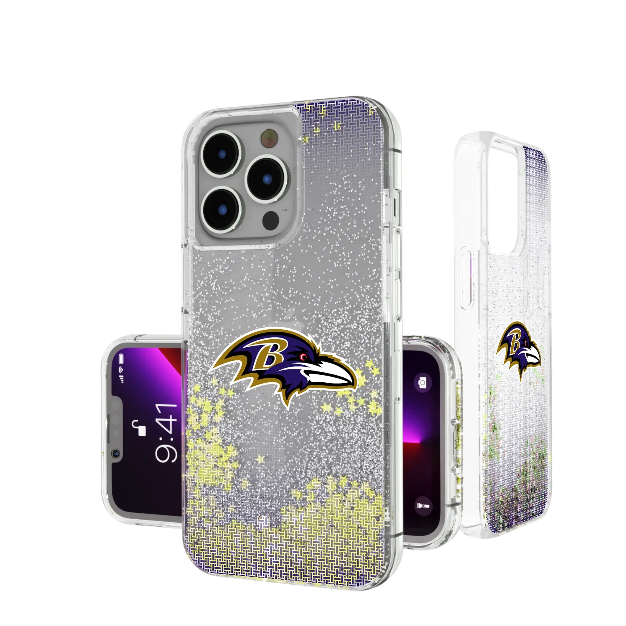 Baltimore Ravens Linen Glitter Phone Case