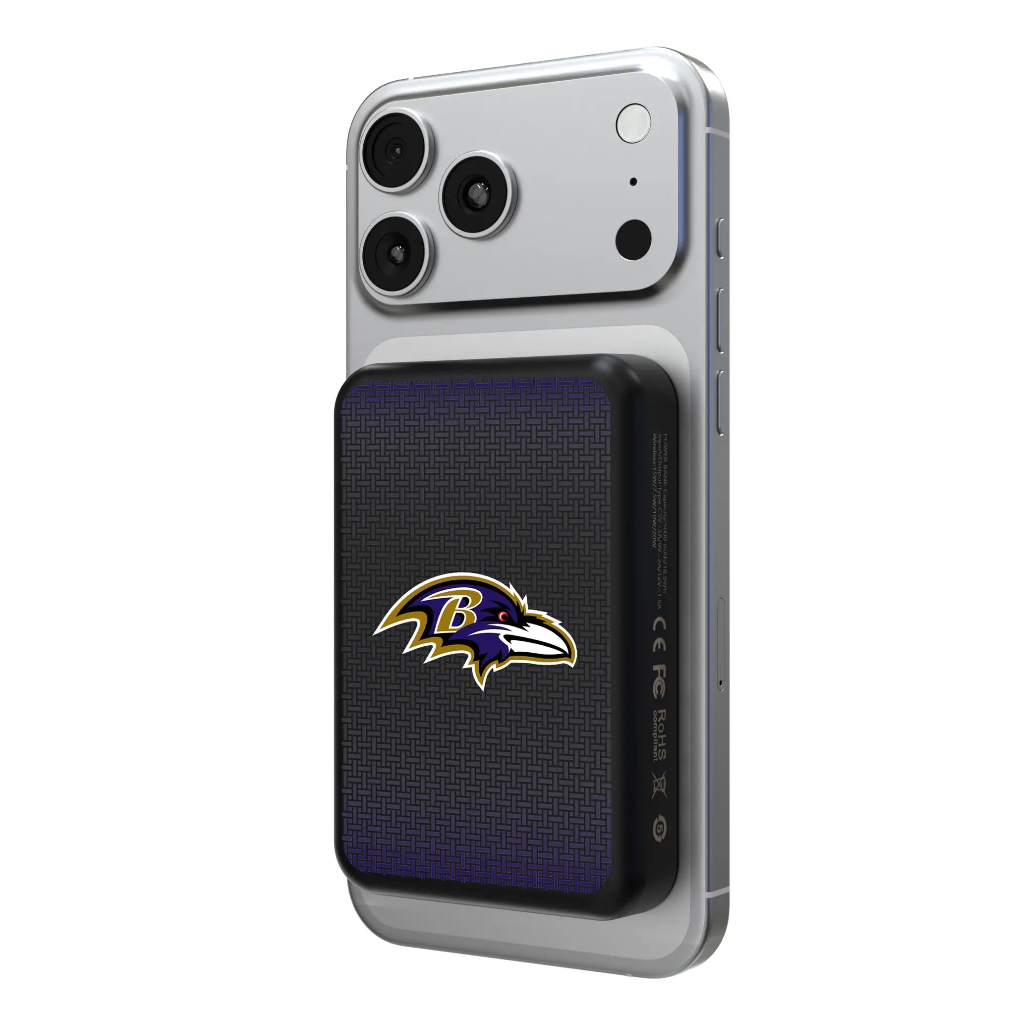 Baltimore Ravens Linen Wireless Mag Power Bank