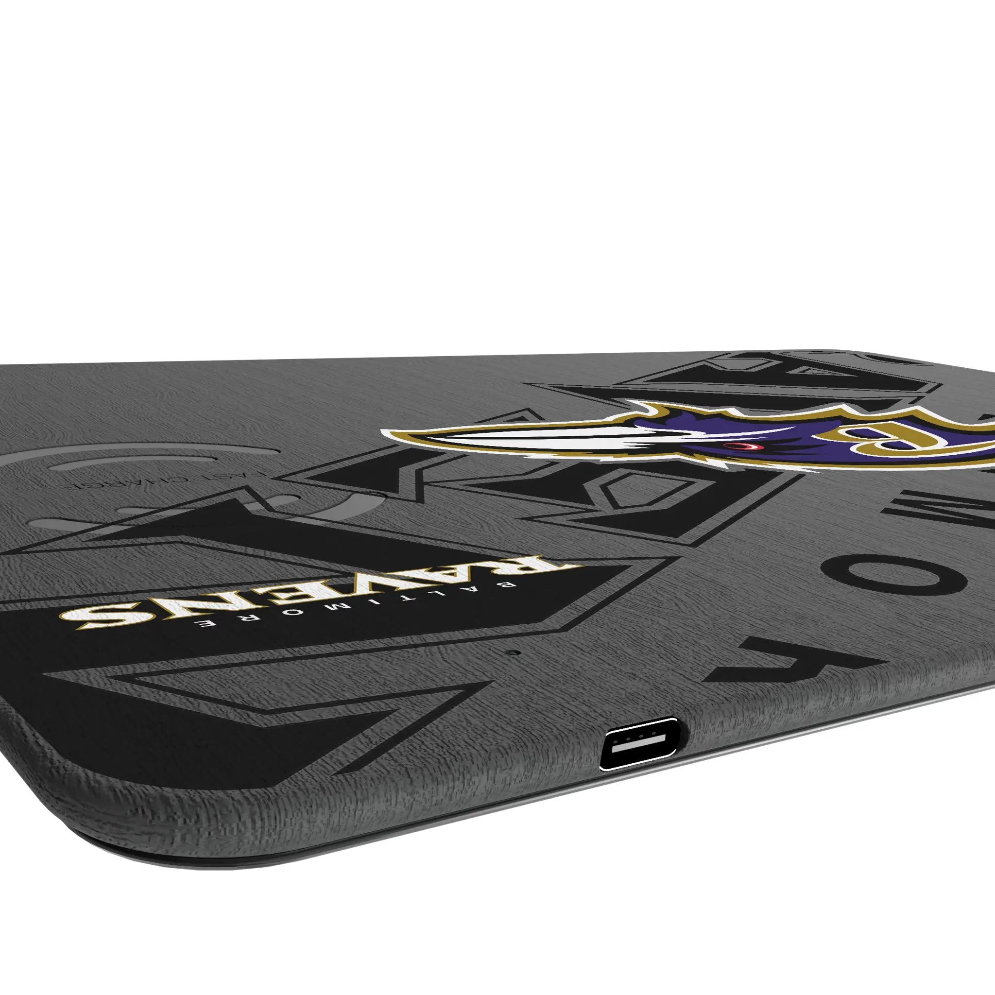 Baltimore Ravens Monocolor Tilt 15-Watt Wireless Charger and Mouse Pad