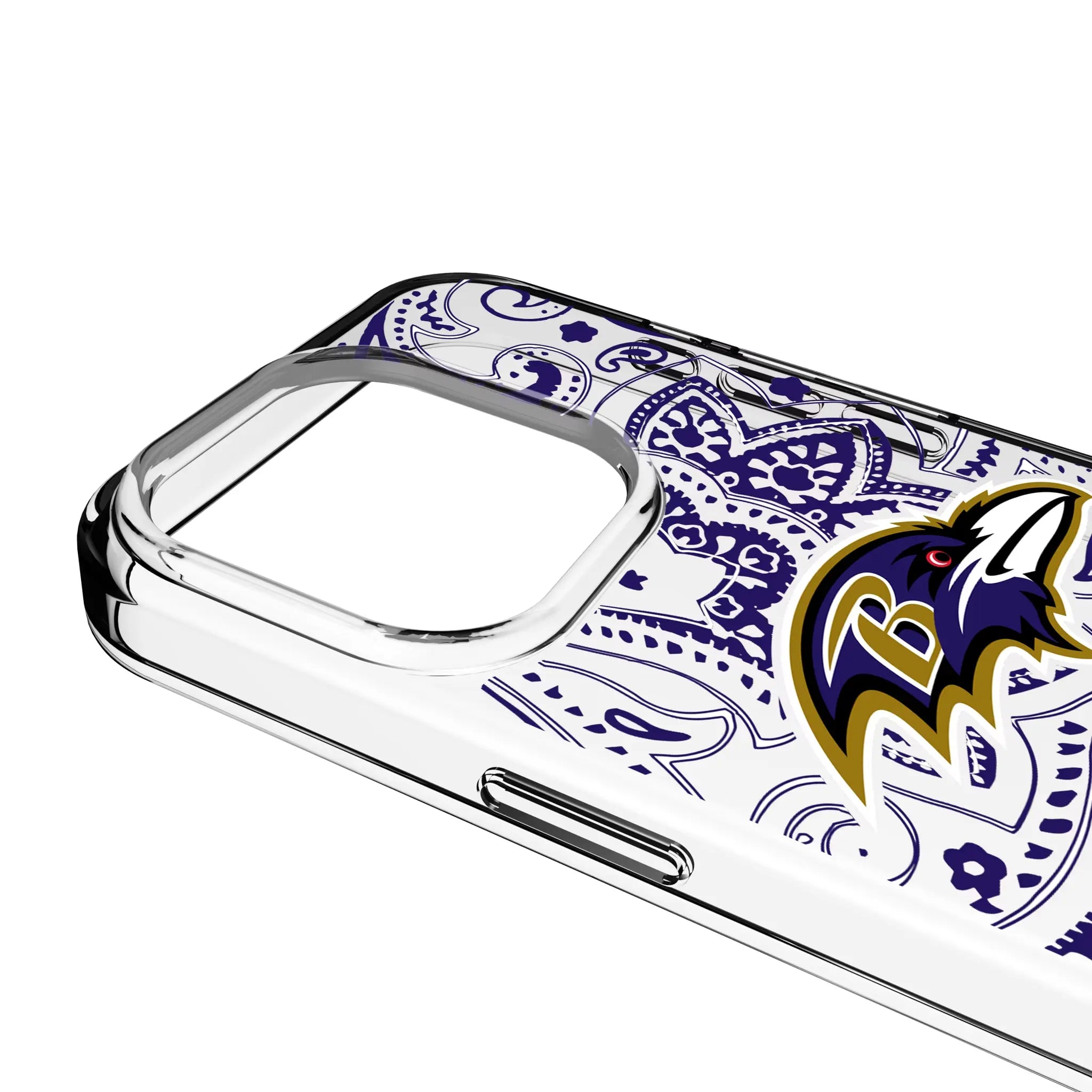 Baltimore Ravens Paisley Clear Phone Case for Apple iPhone