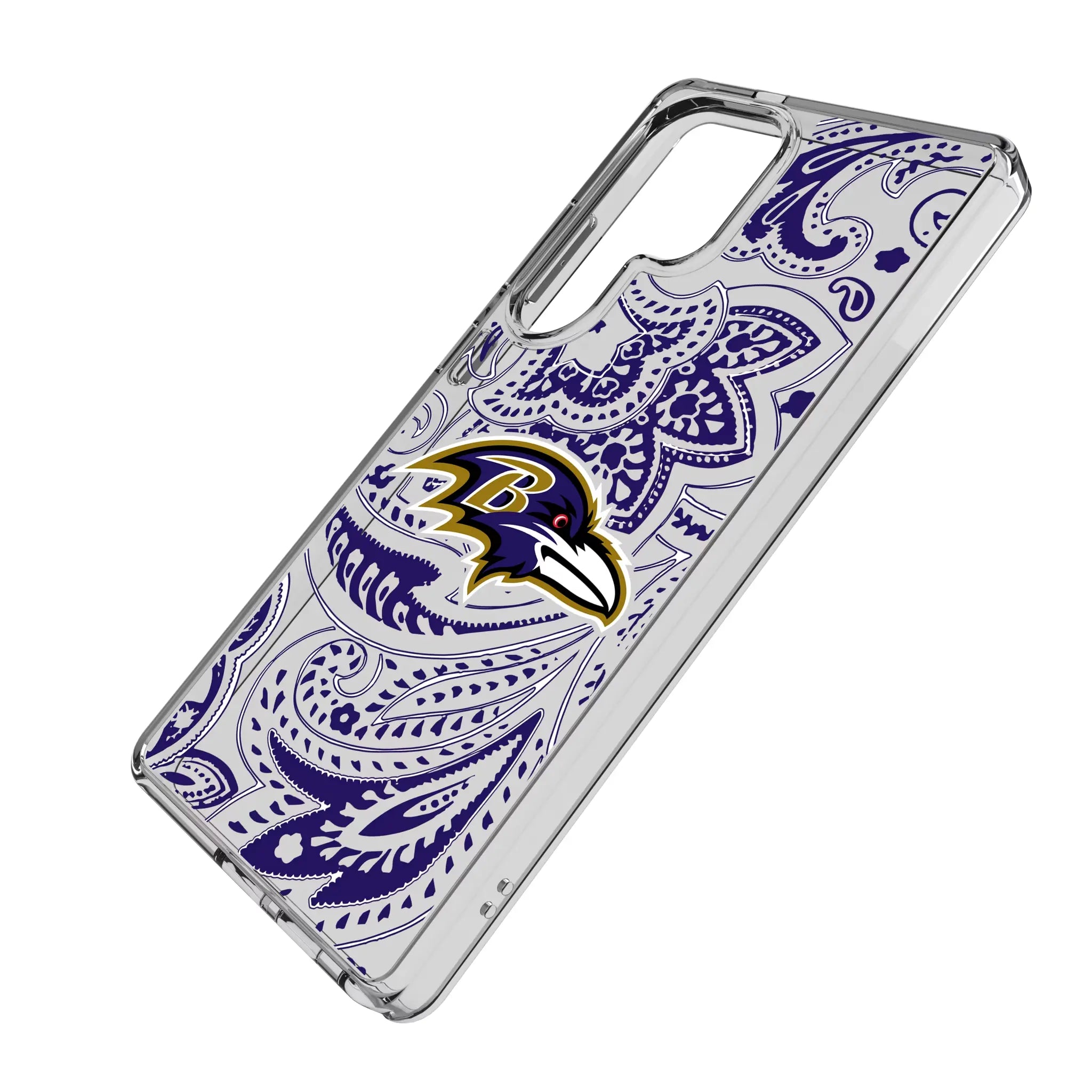 Baltimore Ravens Paisley Clear Phone Case for Samsung Galaxy