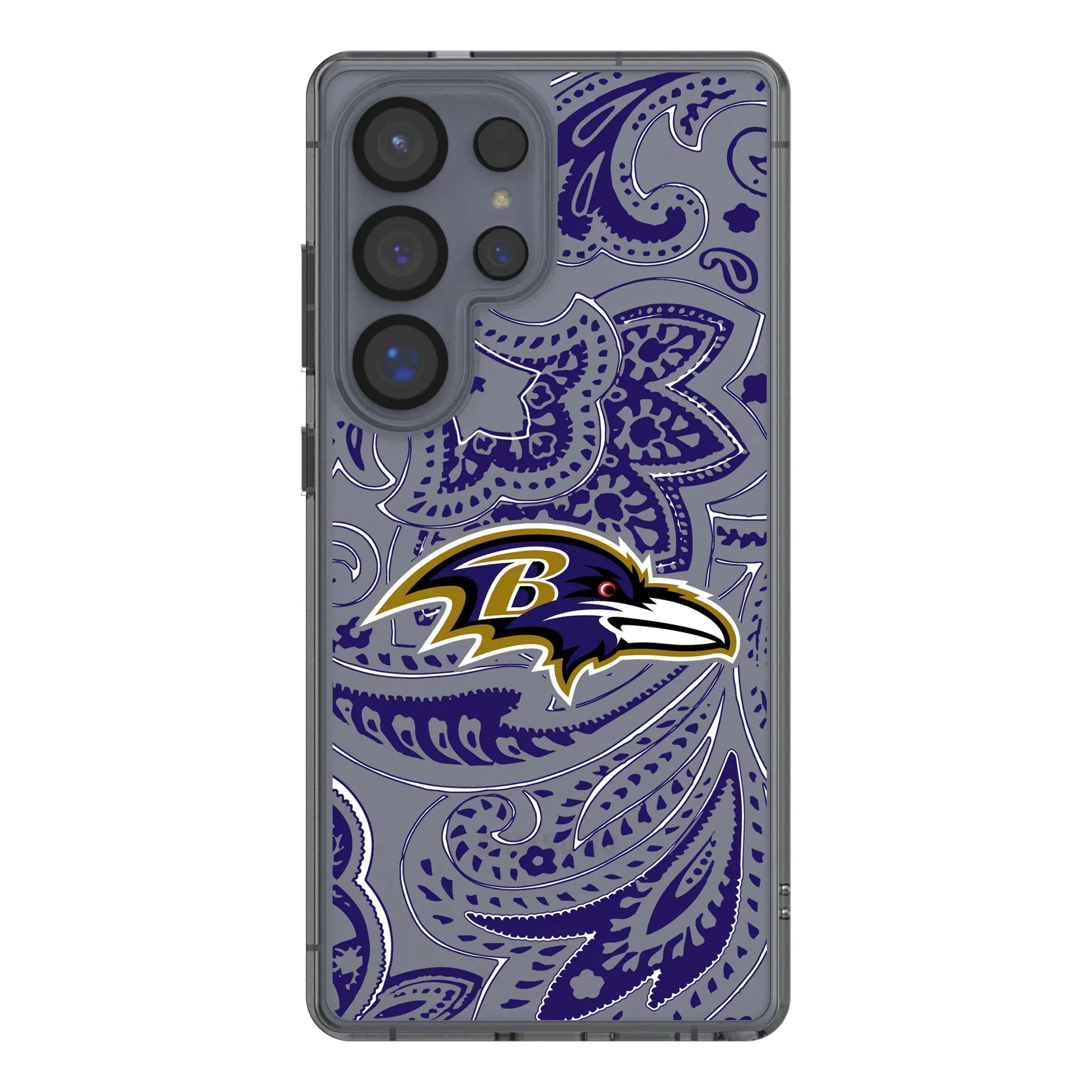 Baltimore Ravens Paisley Clear Phone Case for Samsung Galaxy