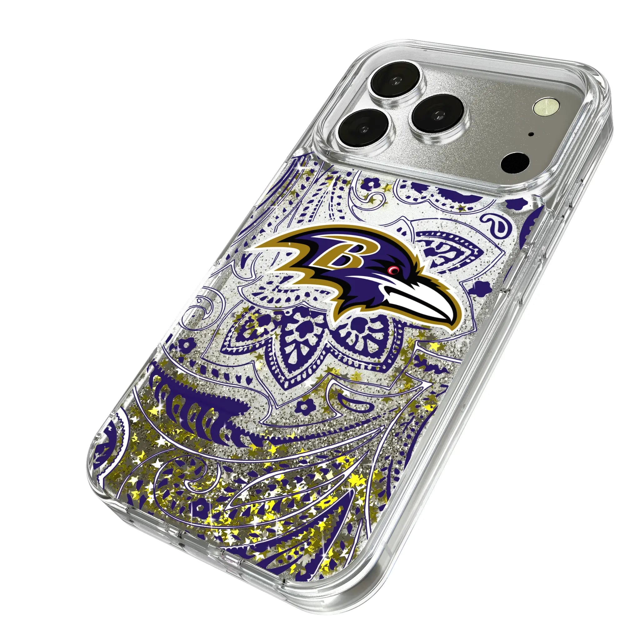 Baltimore Ravens Paisley Glitter Phone Case