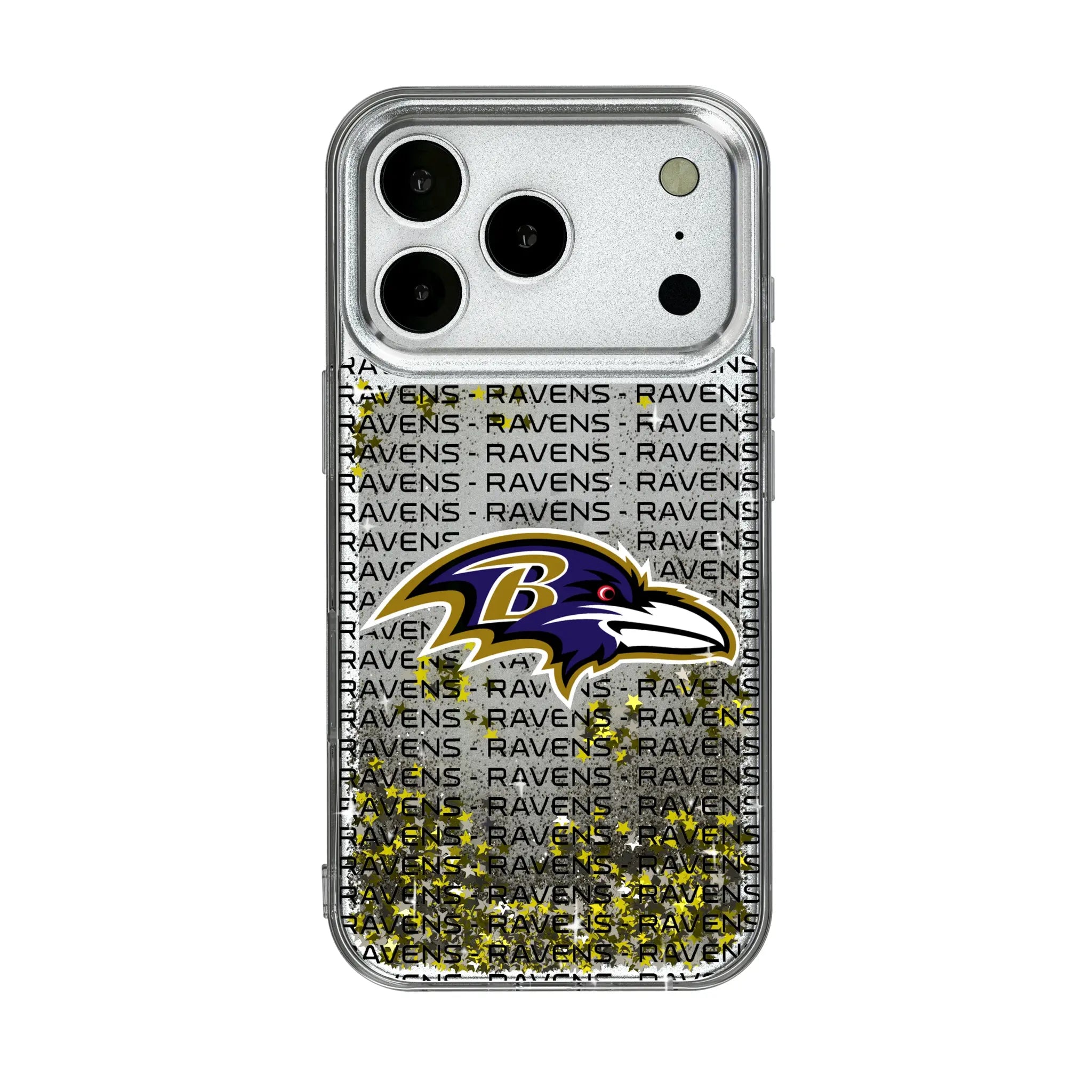 Baltimore Ravens Text Backdrop Glitter Phone Case