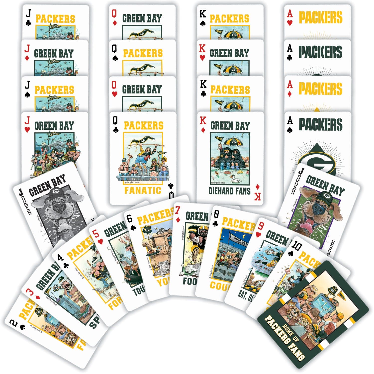Green Bay Packers Fan Deck Playing Cards - 54 Card Collection