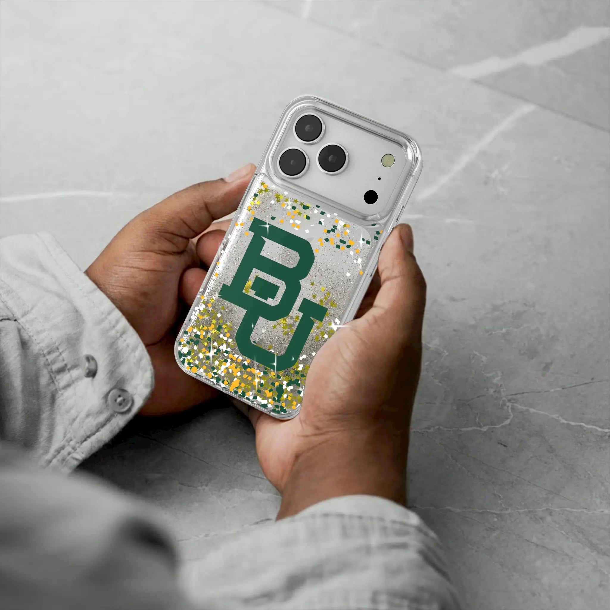Baylor University Bears Confetti Glitter Phone Case