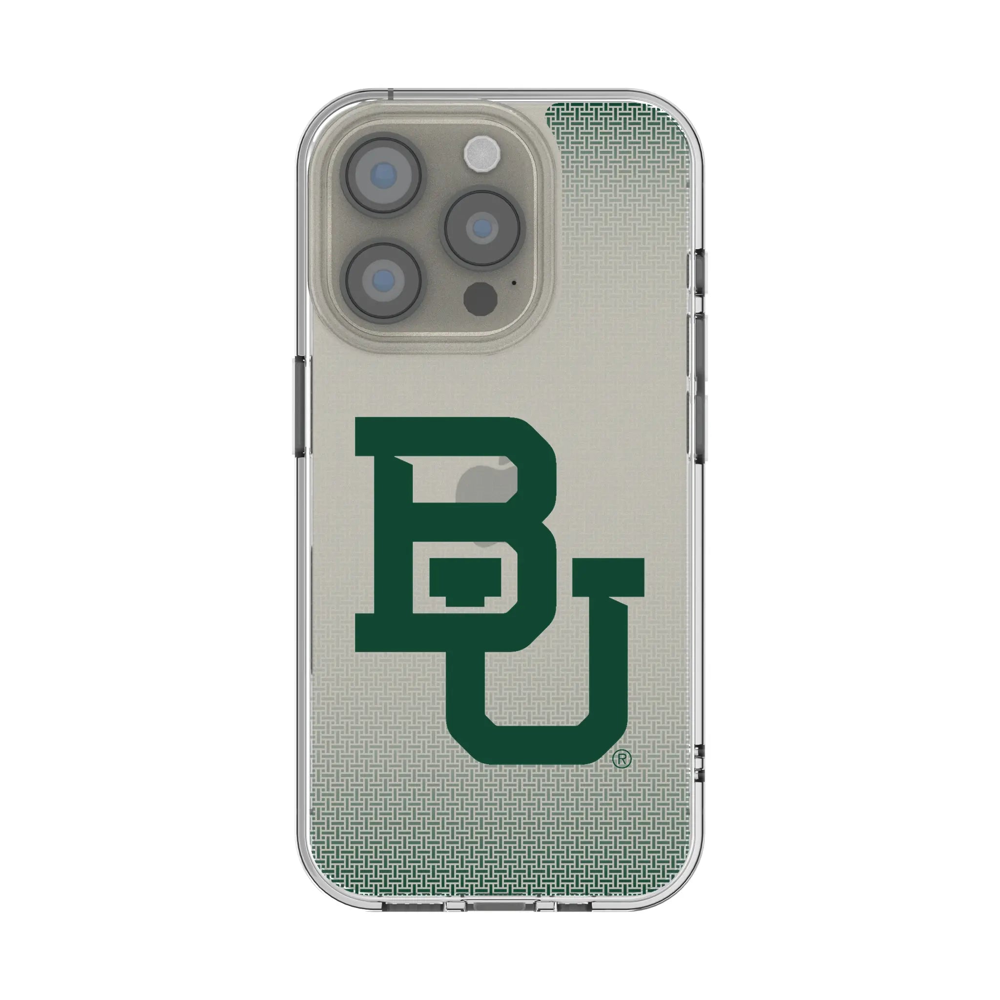 Baylor University Bears Linen Clear Phone Case for Apple iPhone