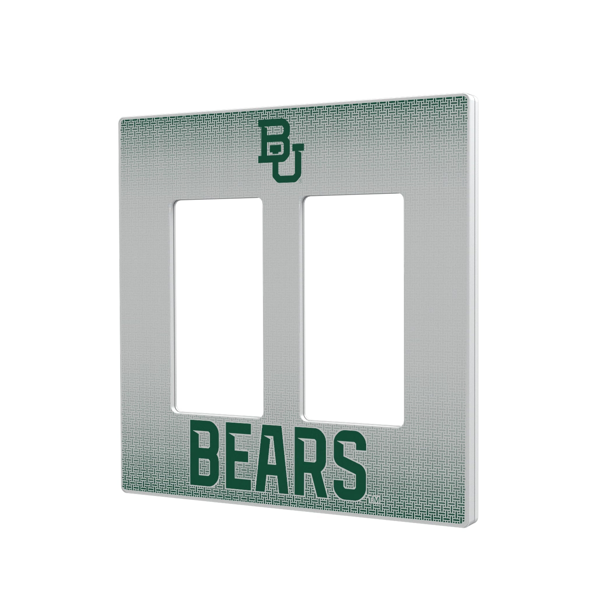 Baylor University Bears Linen Hidden-Screw Light Switch Plate