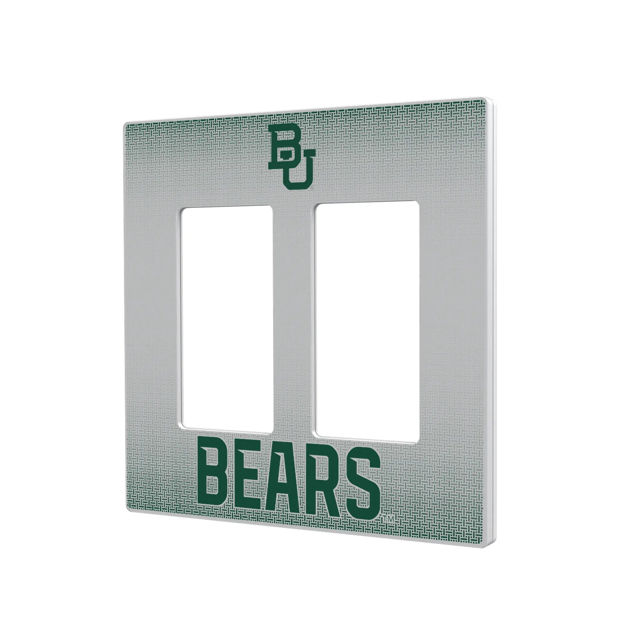 Baylor University Bears Linen Hidden-Screw Light Switch Plate