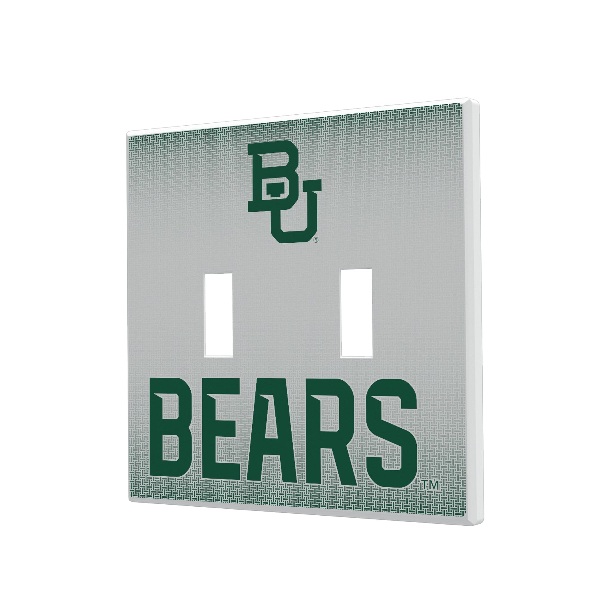 Baylor University Bears Linen Hidden-Screw Light Switch Plate