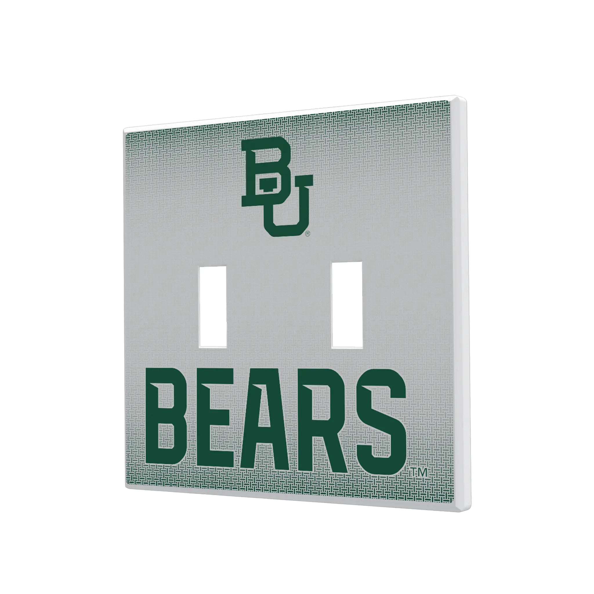 Baylor University Bears Linen Hidden-Screw Light Switch Plate