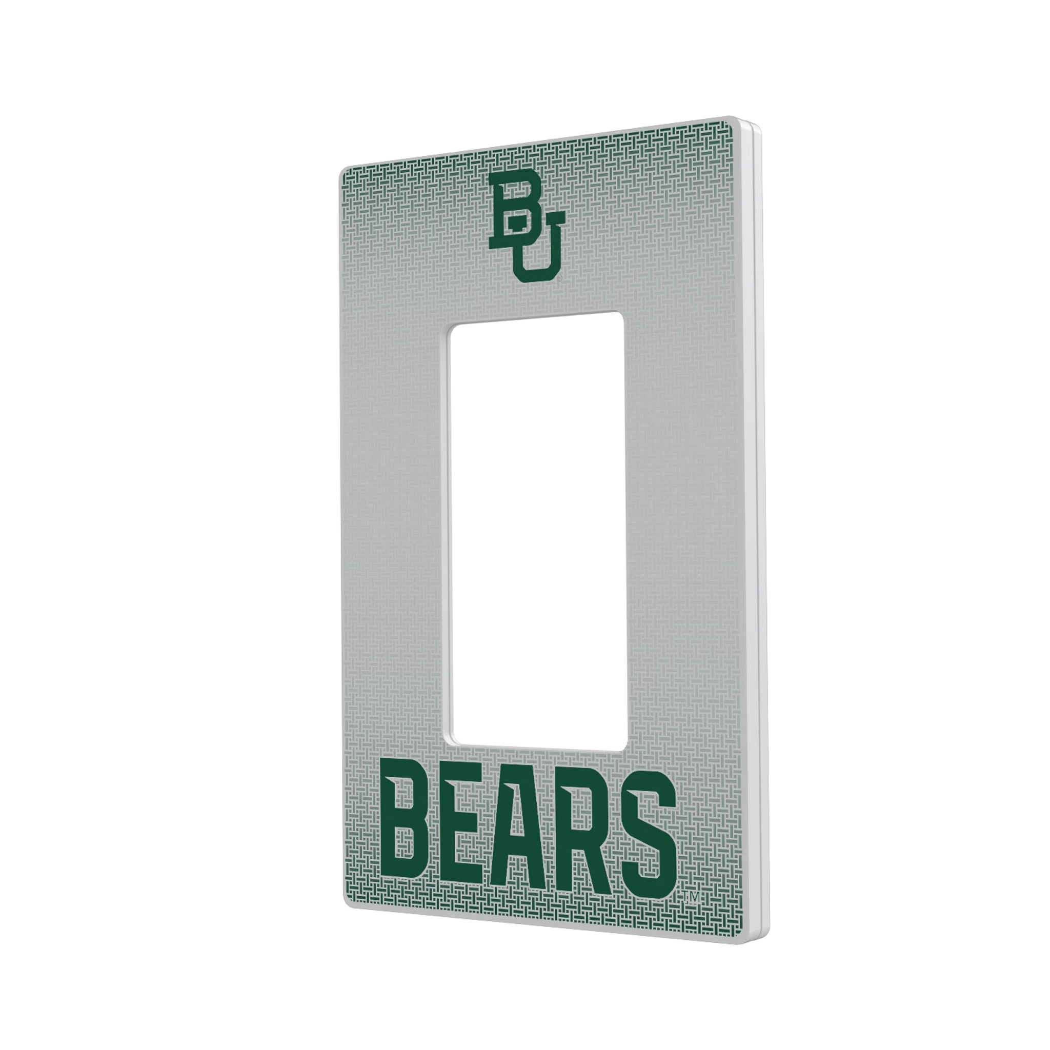 Baylor University Bears Linen Hidden-Screw Light Switch Plate